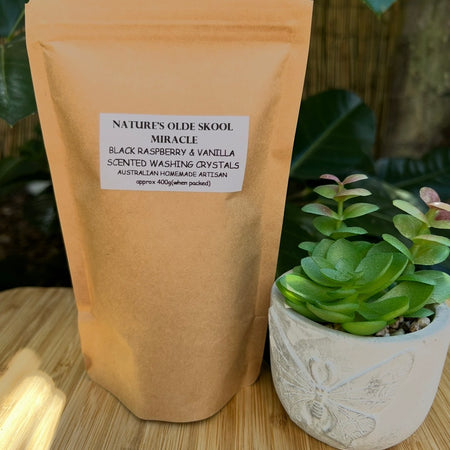 Handmade Washing Crystals | Black Raspberry & Vanilla Fragrance | Natural Fabric Softener