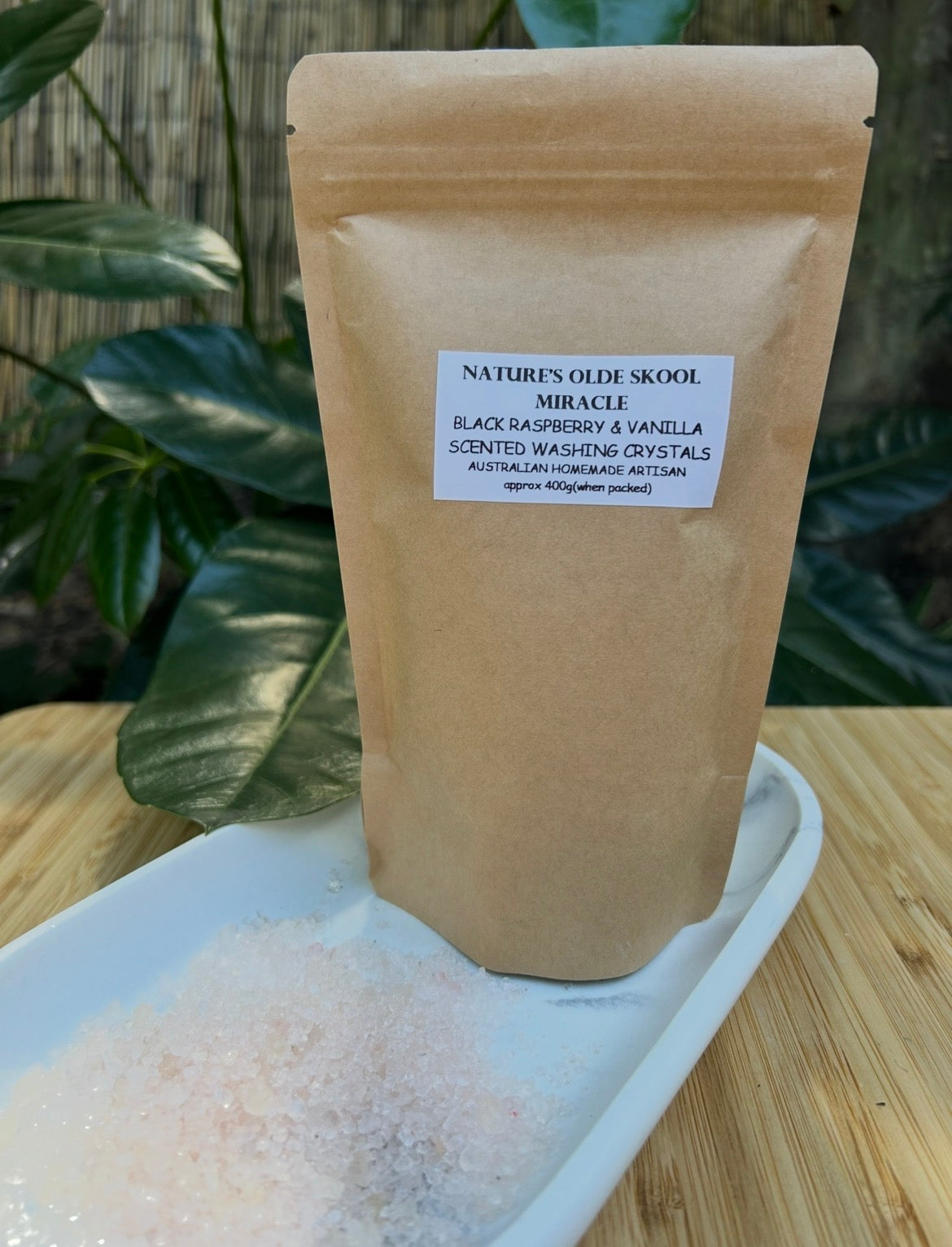 Handmade Washing Crystals | Black Raspberry & Vanilla Fragrance | Natural Fabric Softener