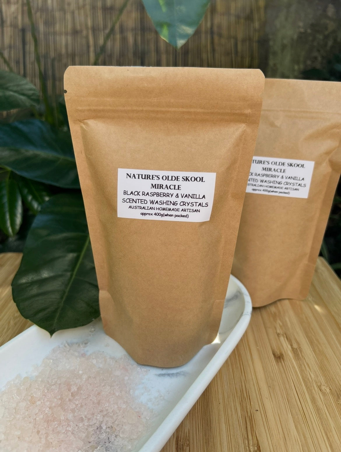 Handmade Washing Crystals | Black Raspberry & Vanilla Fragrance | Natural Fabric Softener