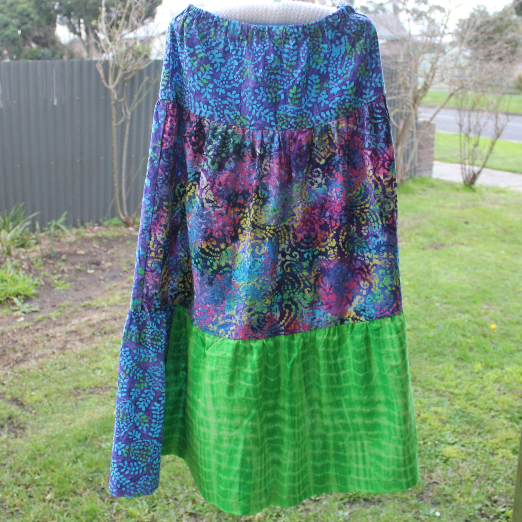 Womens Maxi Skirt, Size Small, Multicoloured Batiks.