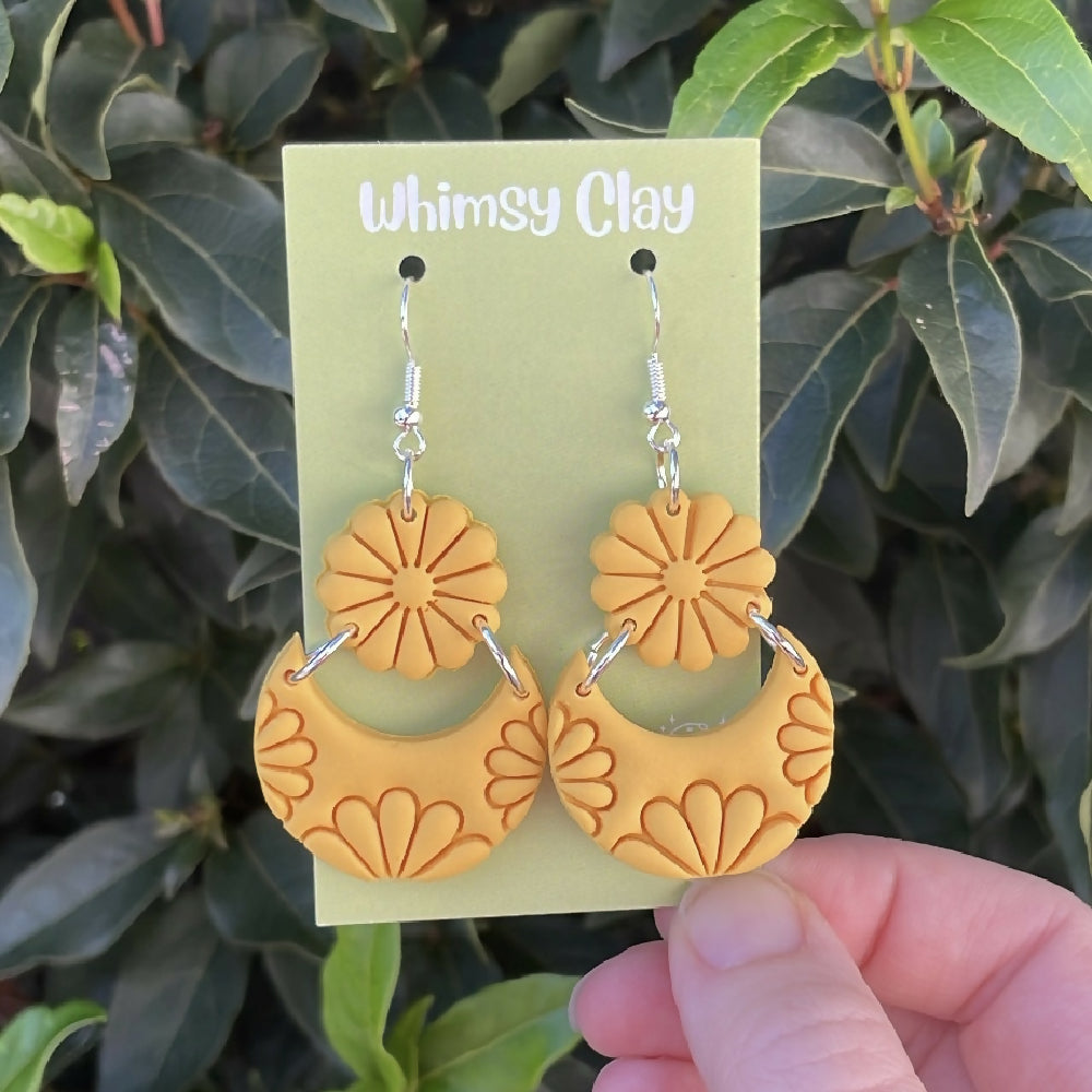 Yellow Flower Power Earrings