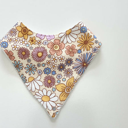 Pastel Floral bandana bib