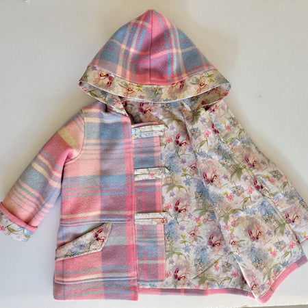Girls Gumnut Fairies Lined Woollen Blanket Duffle Jacket
