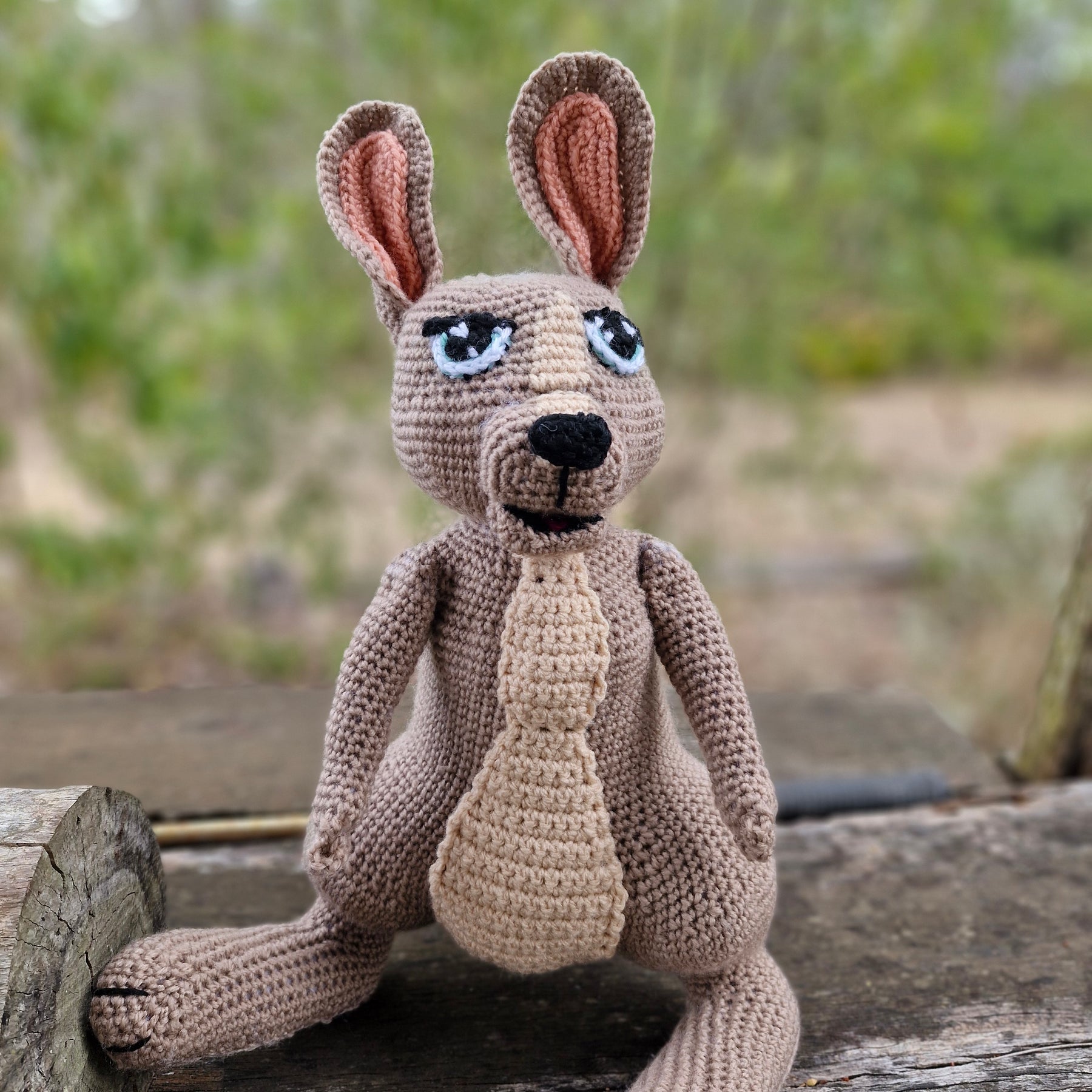 Skippy the Handmade Crochet KANGAROO has Arrived