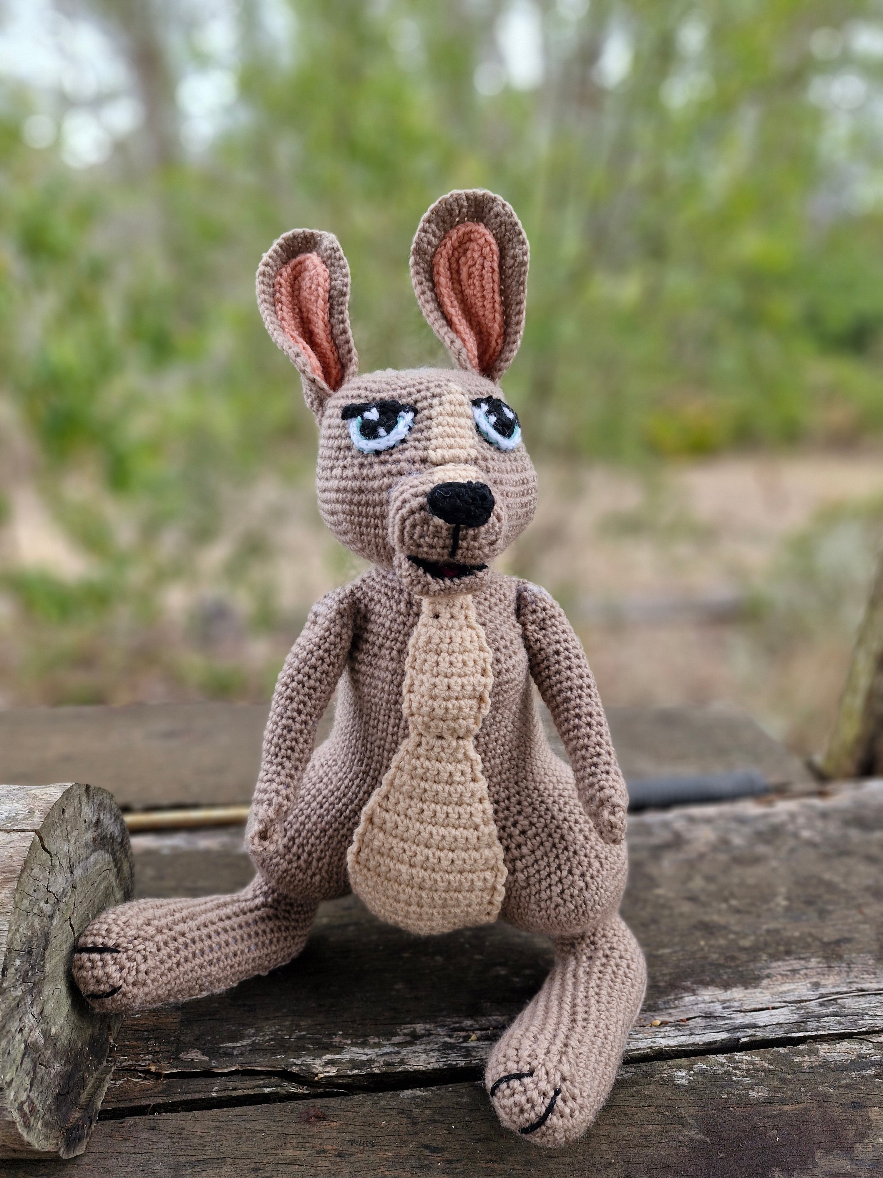 Skippy the Handmade Crochet KANGAROO has Arrived