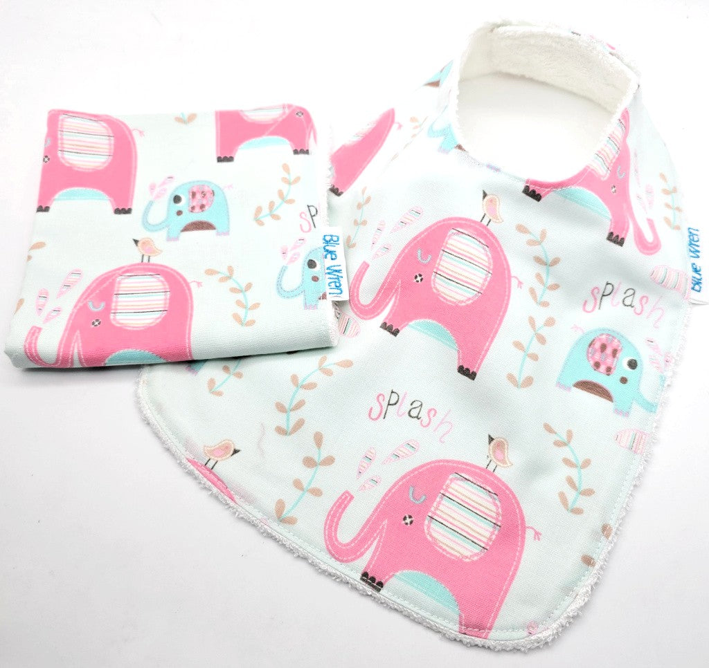Baby Bib and Wash Cloth Bundle Gift Set