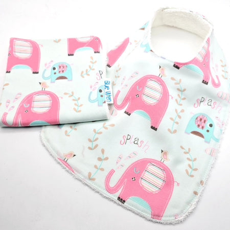 Baby Bib and Wash Cloth Bundle Gift Set
