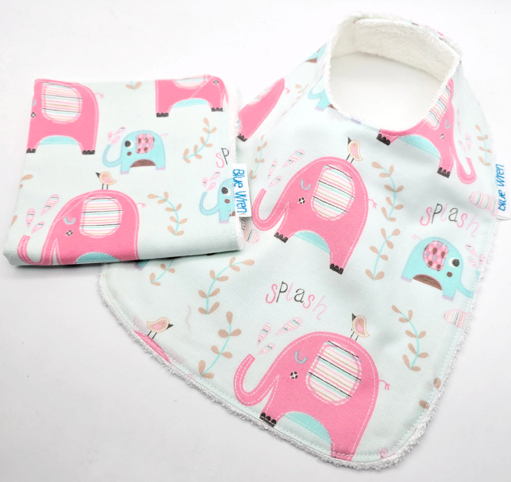 Baby Bib and Wash Cloth Gift Set