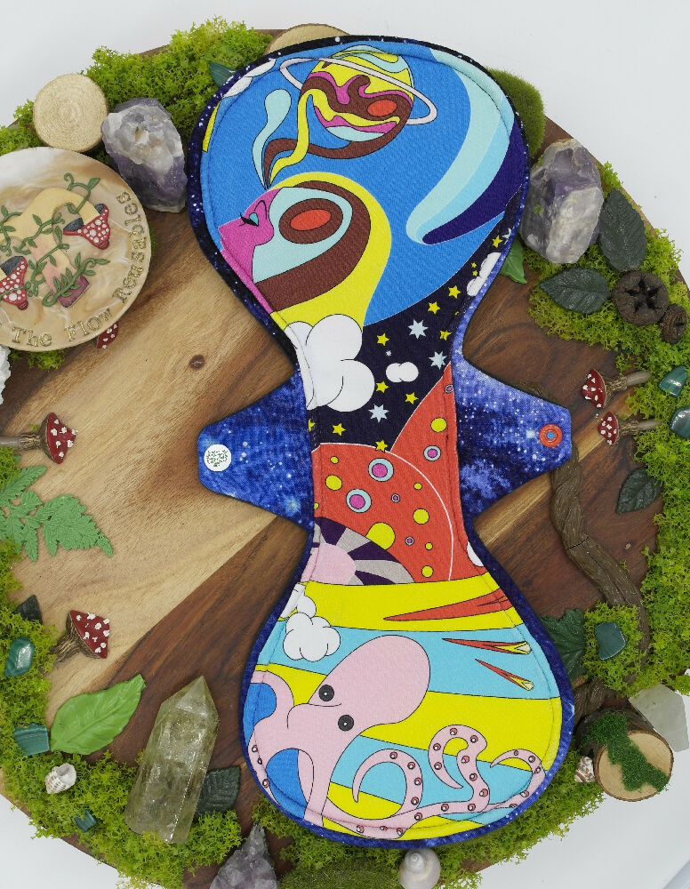Eco-friendly reusable cloth pad 14" heavy (Flexuous) - As above, So below