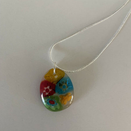 Milfoil glass pendant (multi colour)