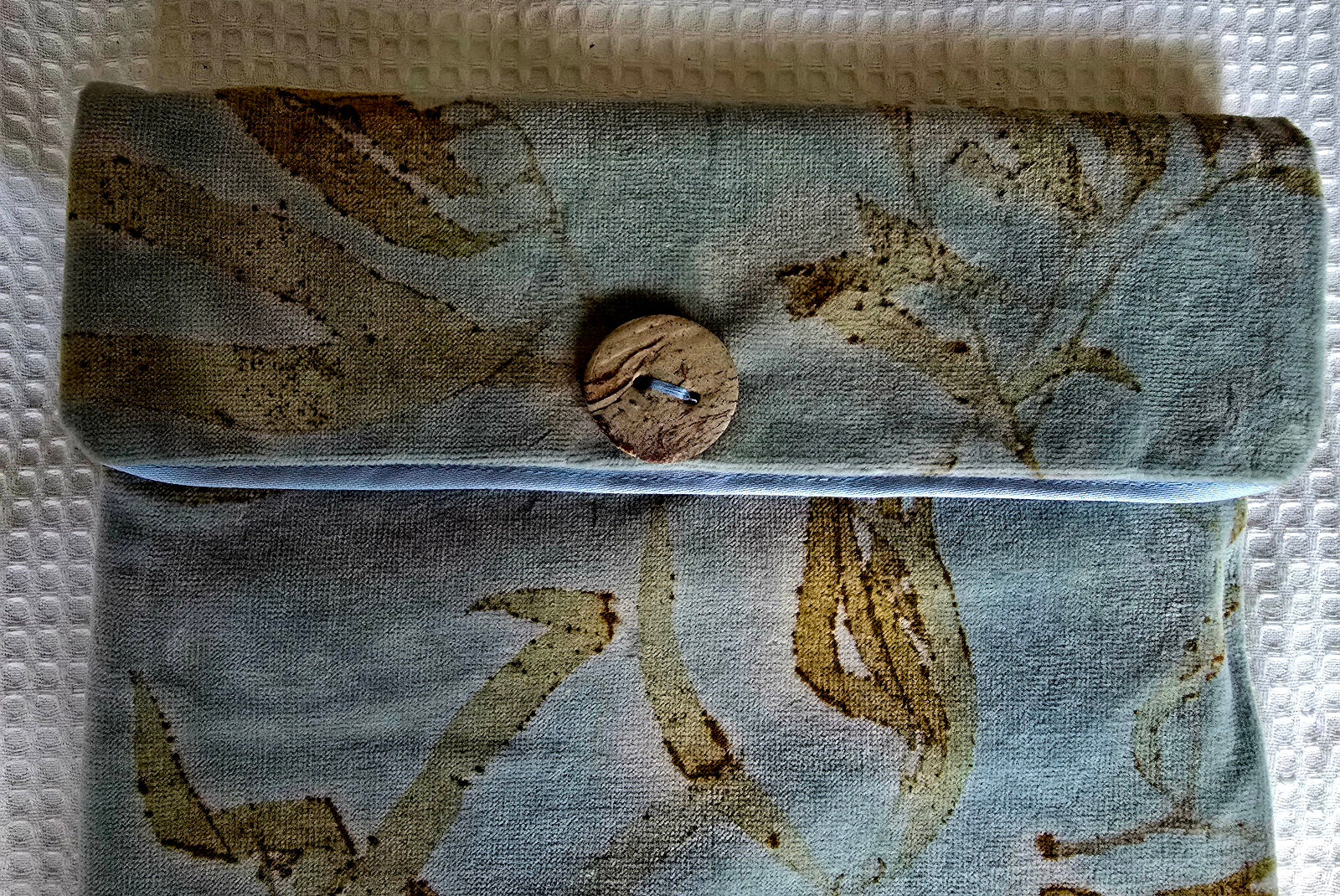 Eco-Printed Velvet Pouch