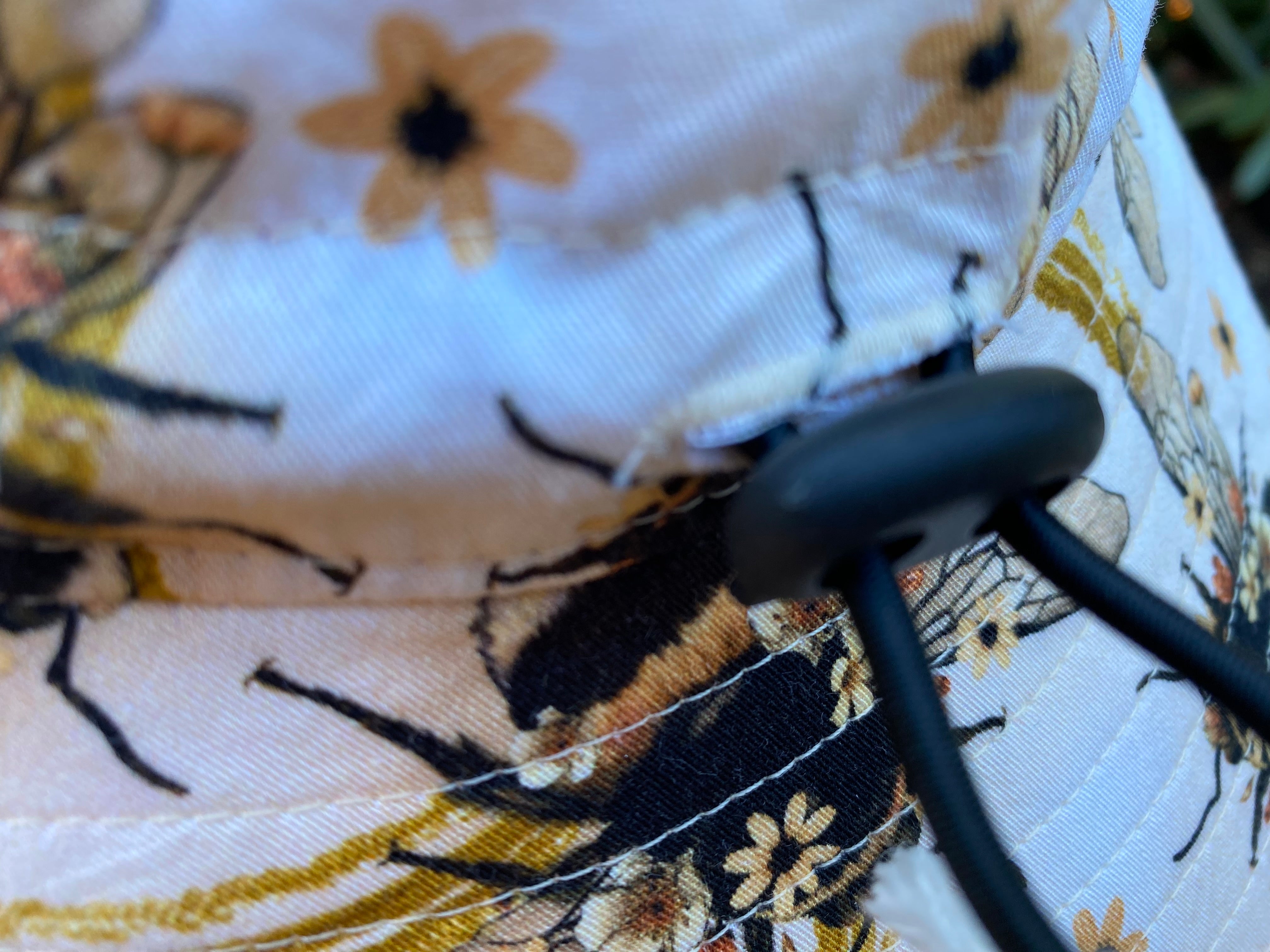 Adult Bucket Hat in Large Scale Bee Print