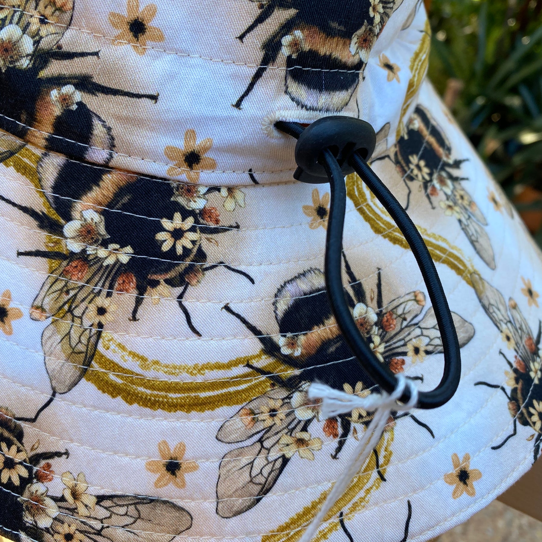 Adult Bucket Hat in Large Scale Bee Print