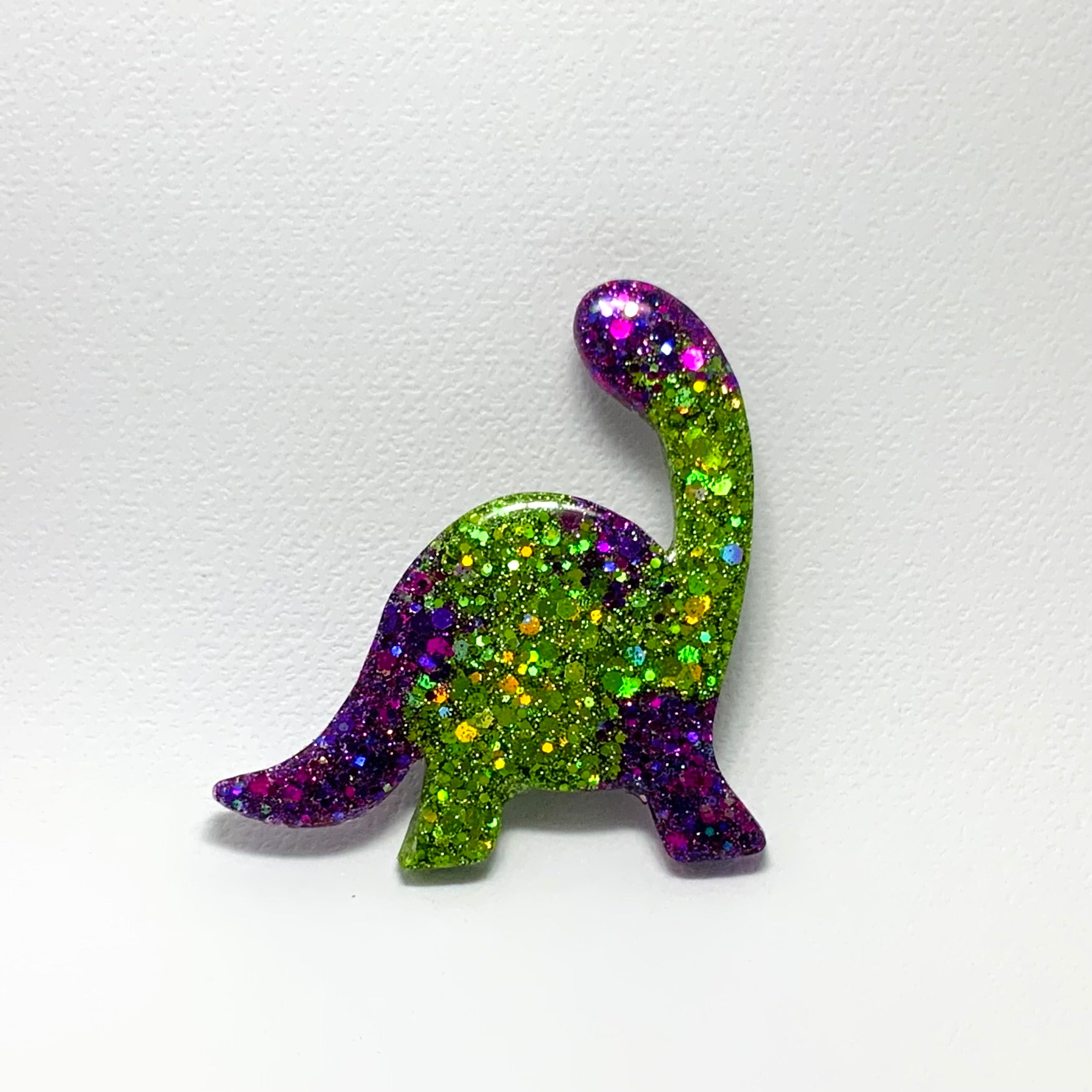 JURASSIC SPARKLE - Handmade Dinosaur Resin Brooch