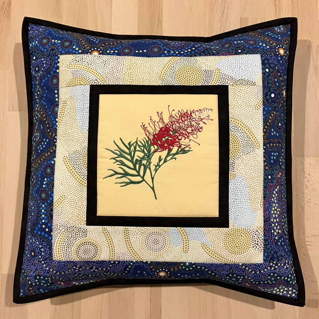 handmade Australian native quilted - grevillea