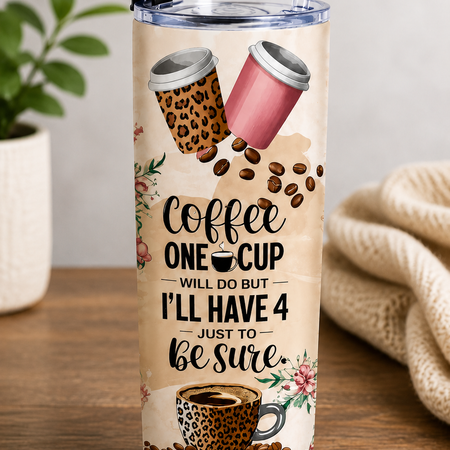 20oz Coffee Lover Stainless Steel Tumbler | Insulated Travel Mug | Funny Coffee Cup | Includes Straw & Cleaning Brush