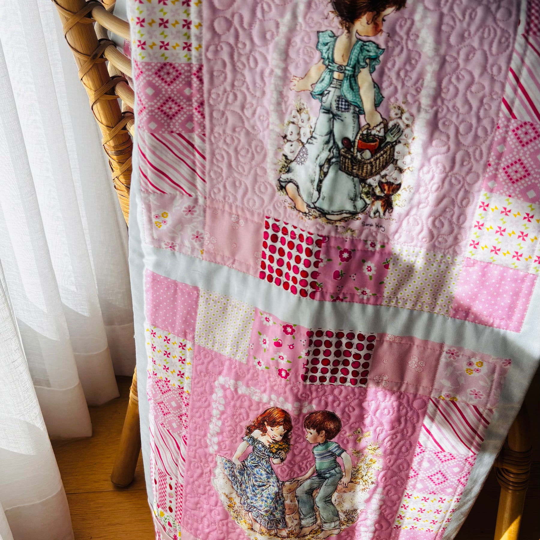 One of a kind Handmade Keepsake Quilt Sarah Kay Fabric
