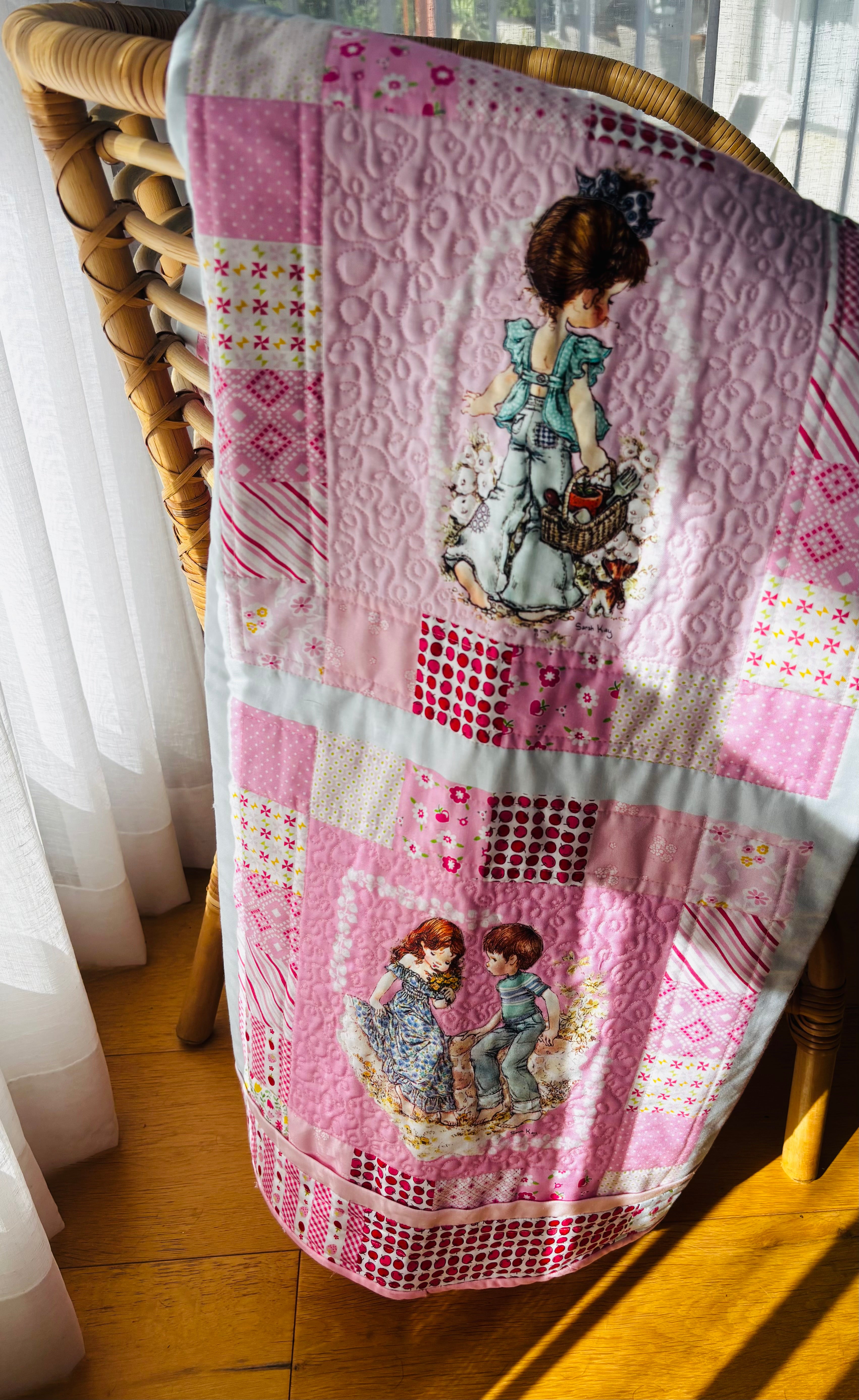 One of a kind Handmade Keepsake Quilt Sarah Kay Fabric
