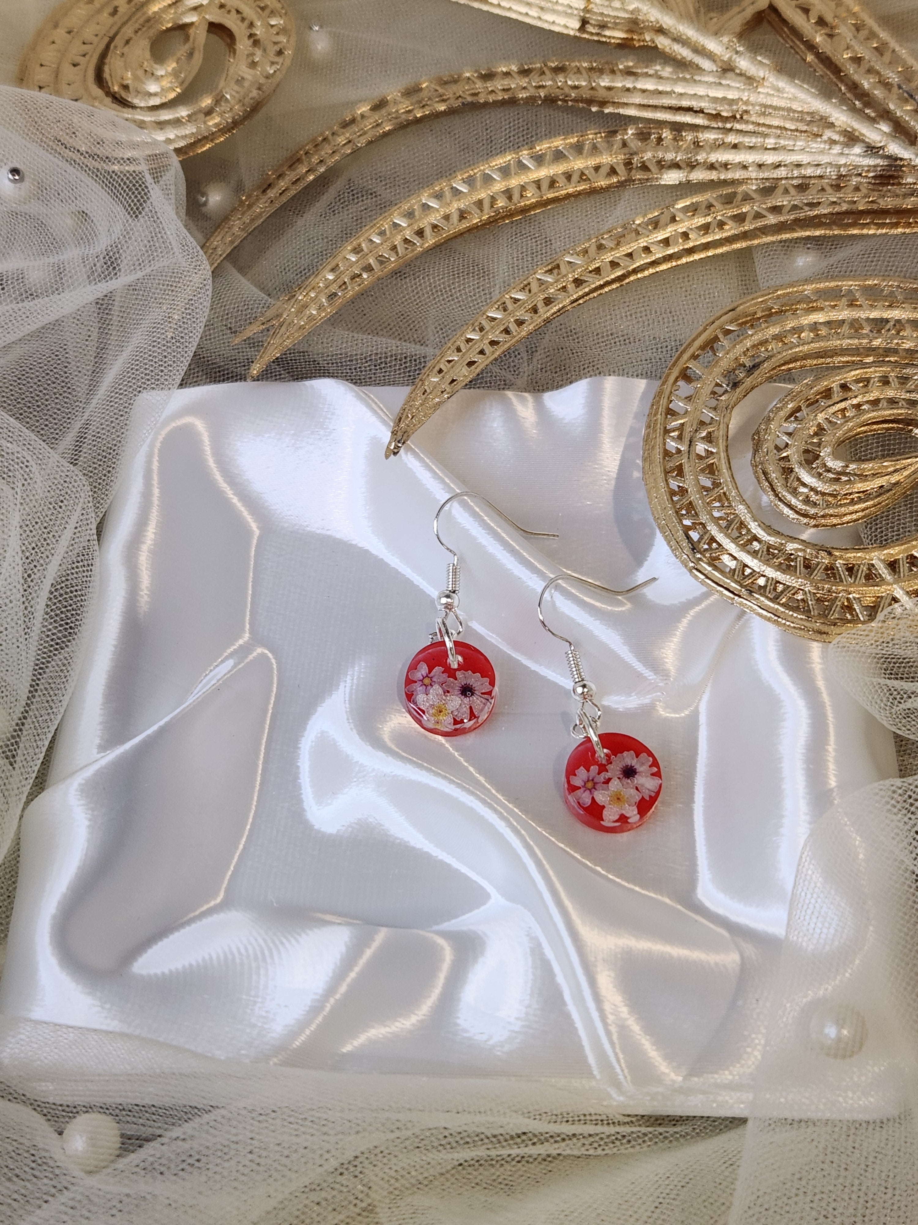 Floral drop earrings