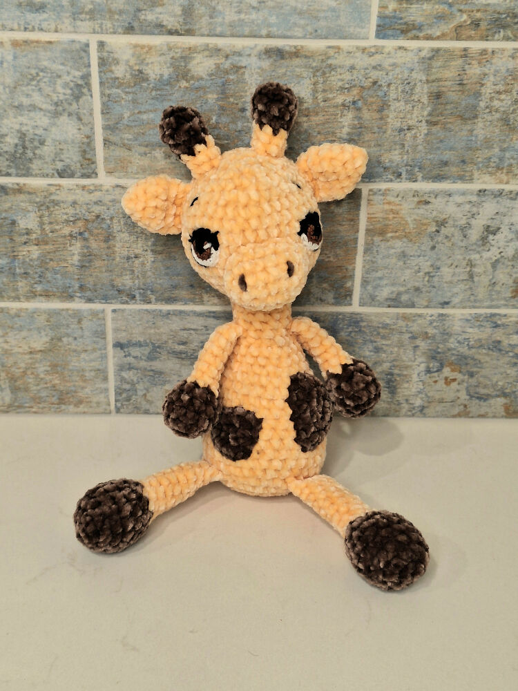 velvetine crocheted giraffe toy