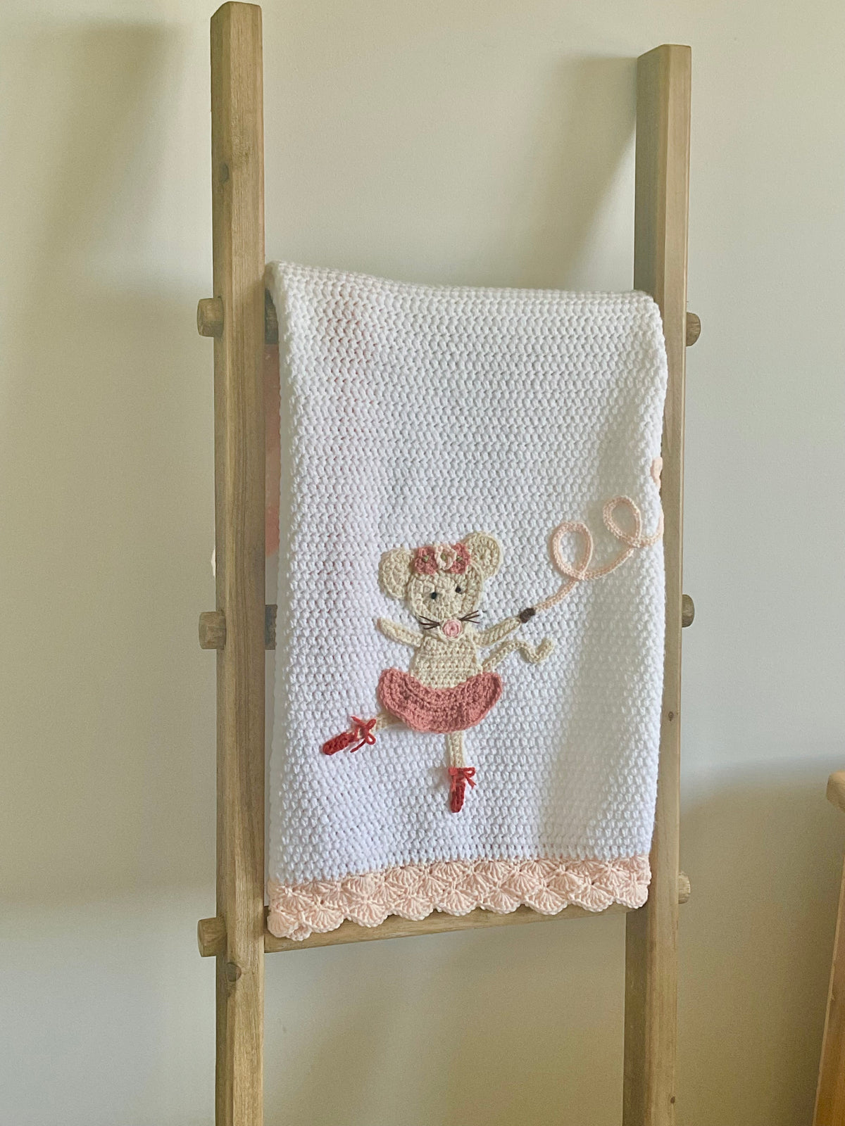 Ballerina Mouse Baby Blanket