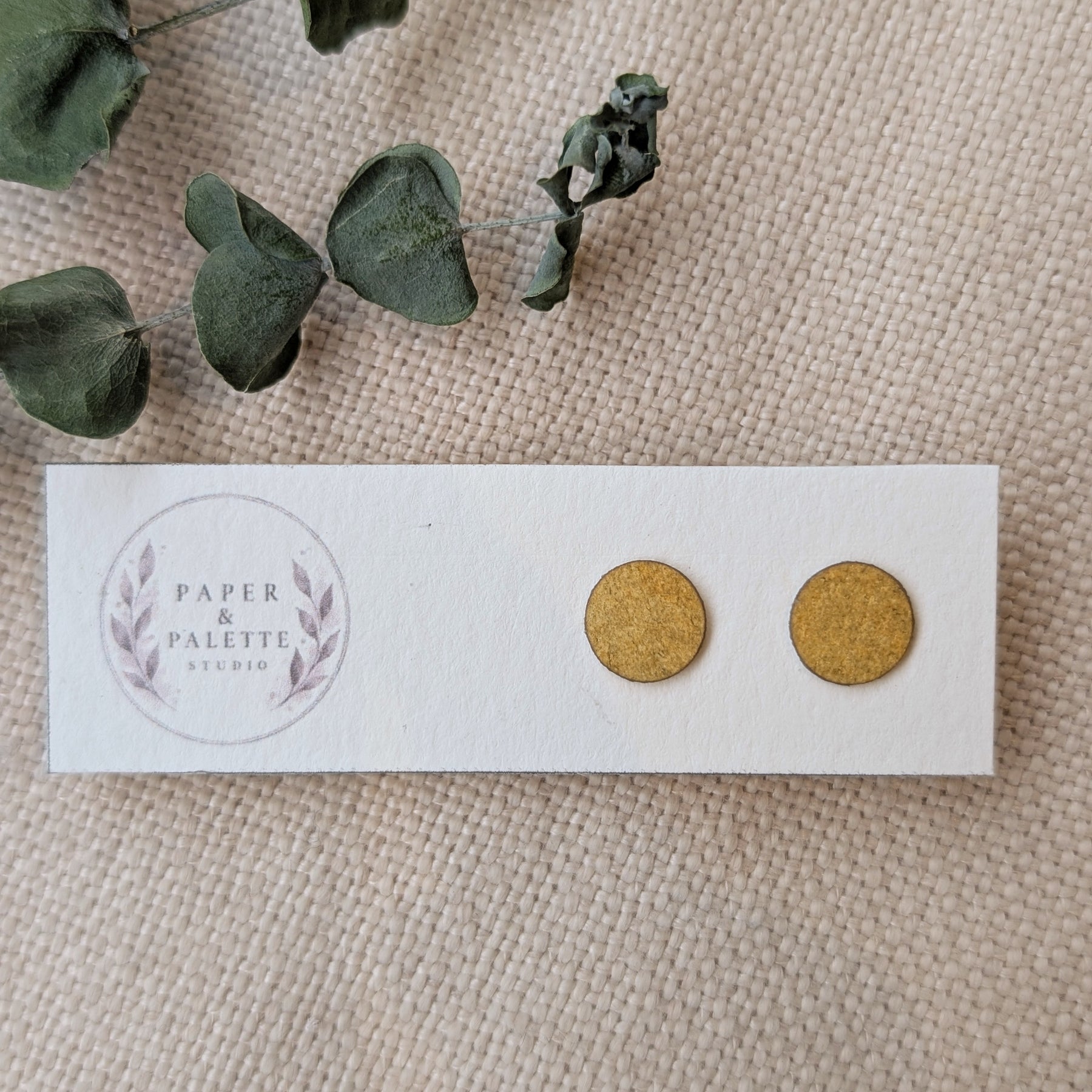 Eco Friendly Handmade Stud Earrings - Hand Painted Watercolour Stud Earrings