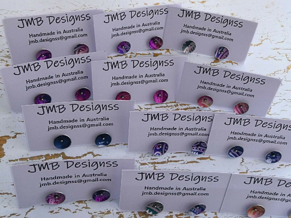 Anodised  aluminium stud earrings