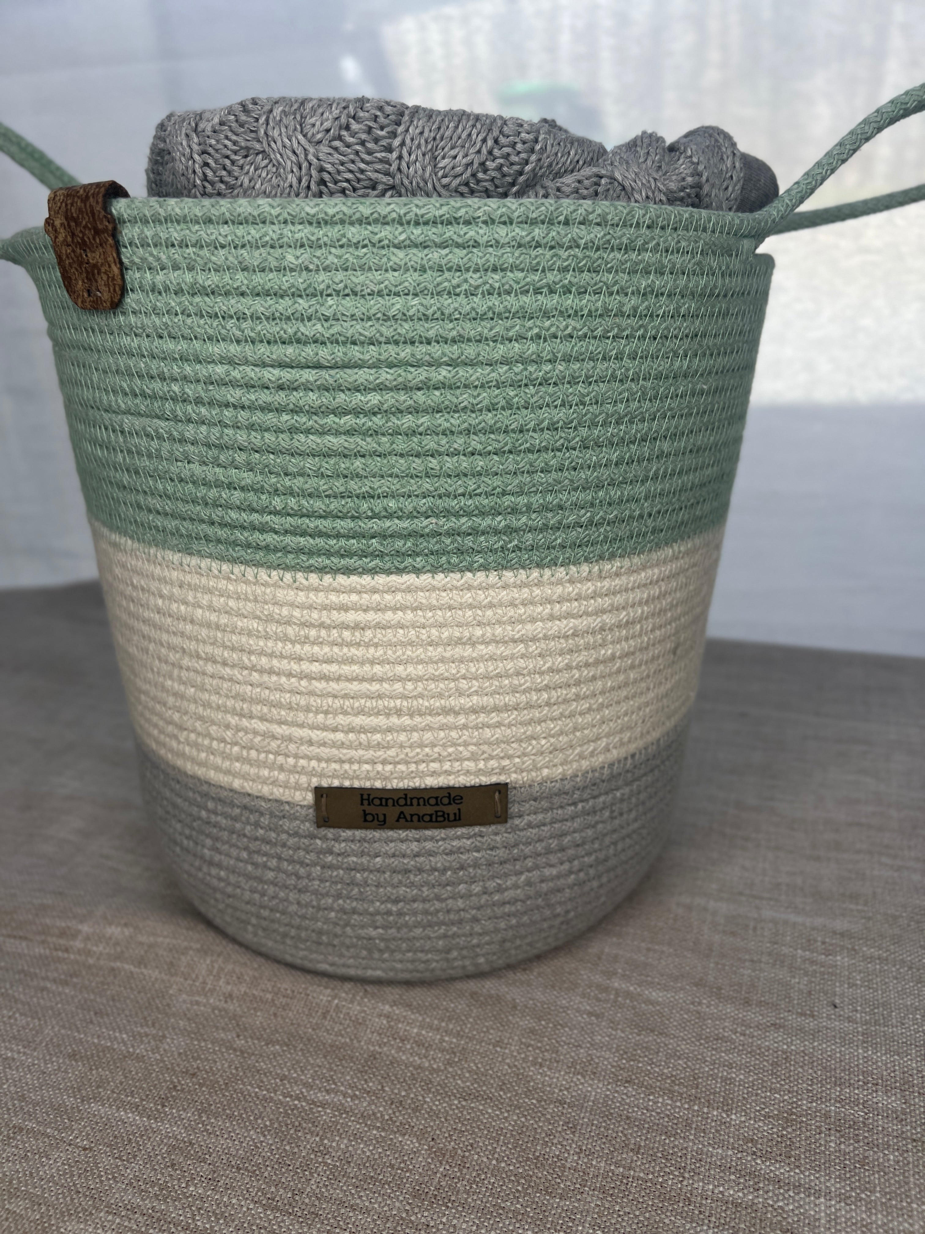 Mint Breeze Storage Basket