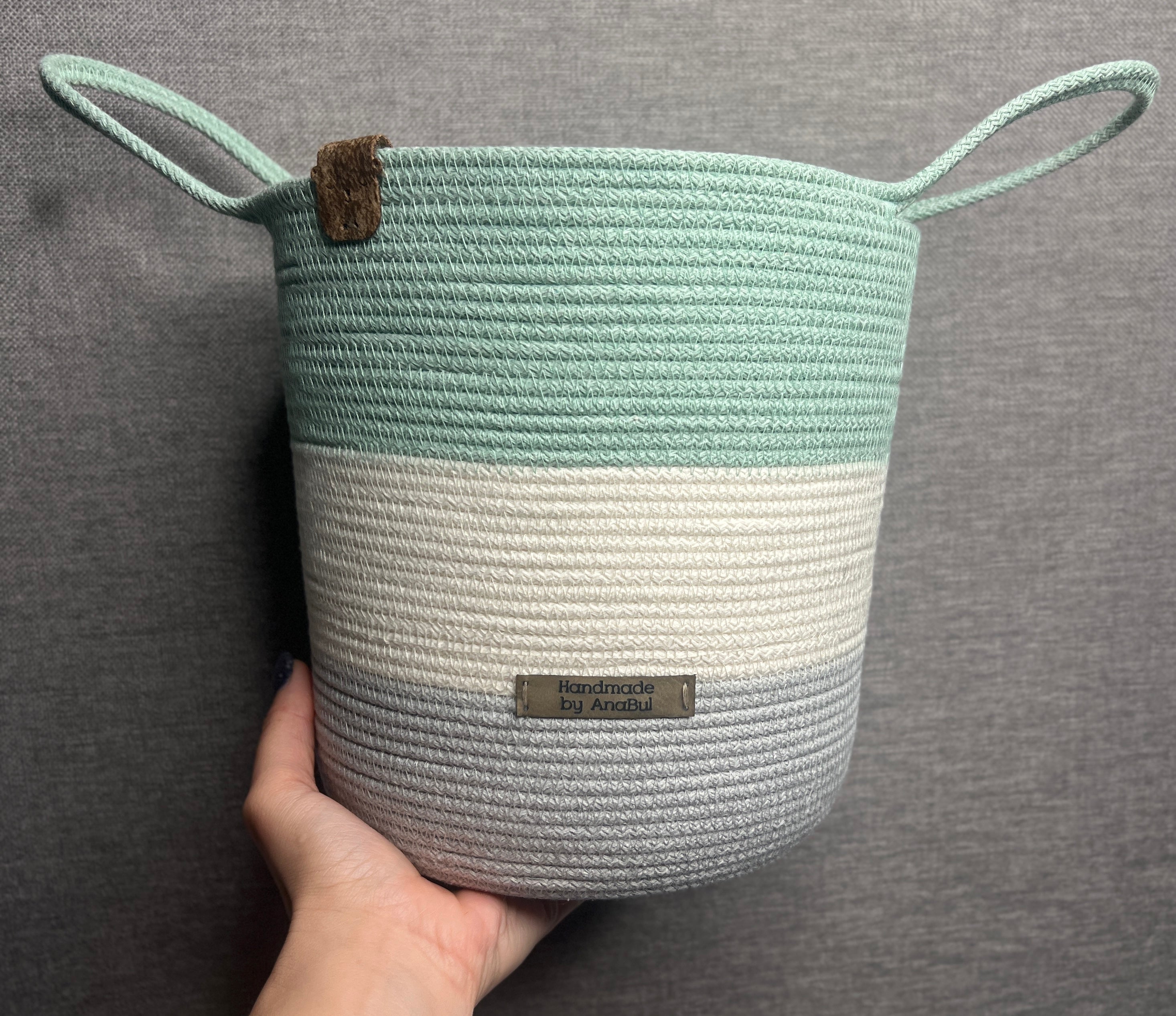Mint Breeze Storage Basket