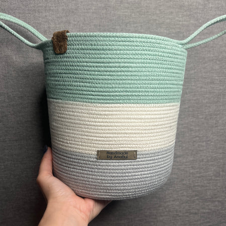 Mint Breeze Storage Basket
