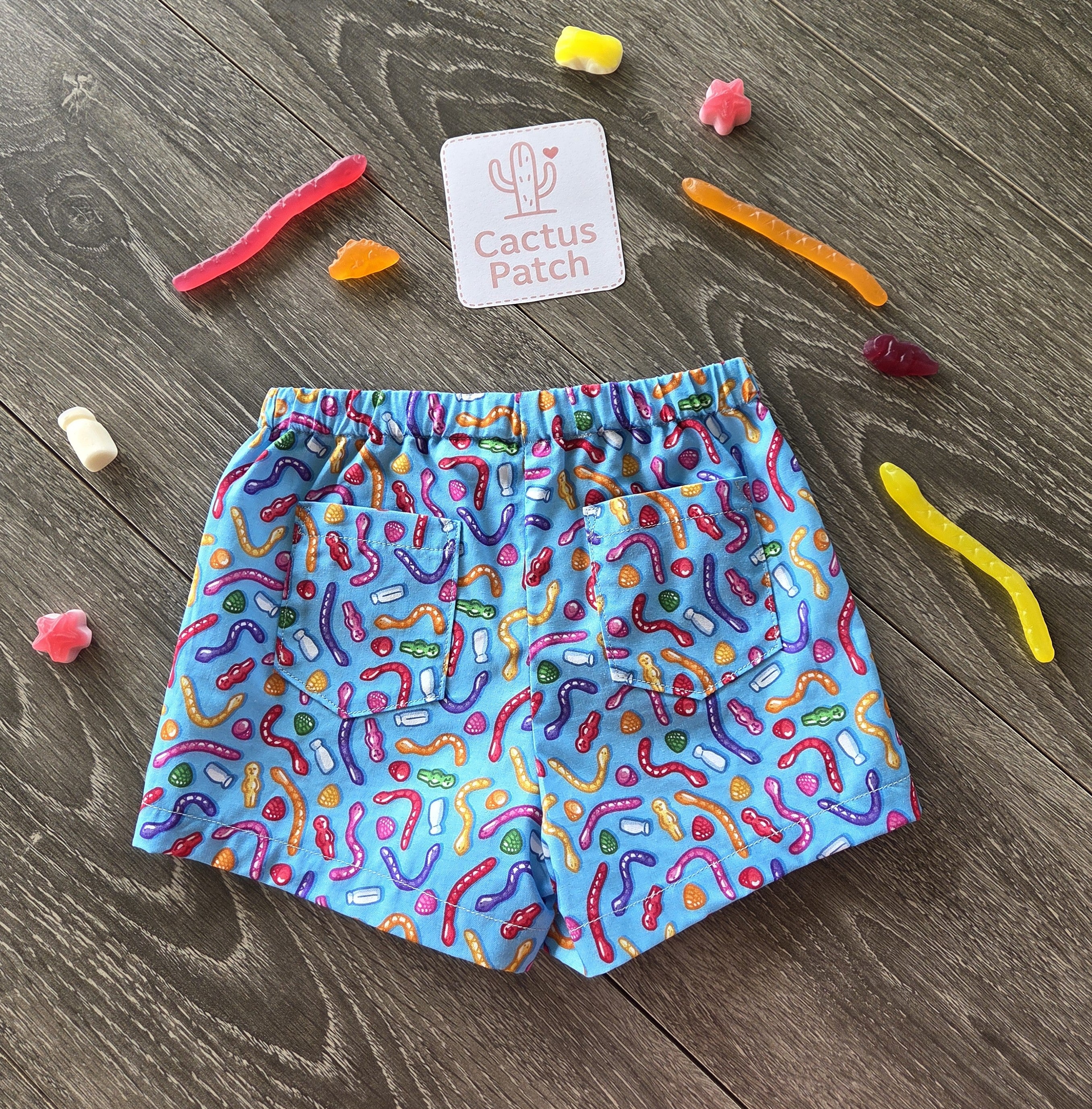 "Aussie Lollies" Quirky Fun Shorts - Size 3 Years
