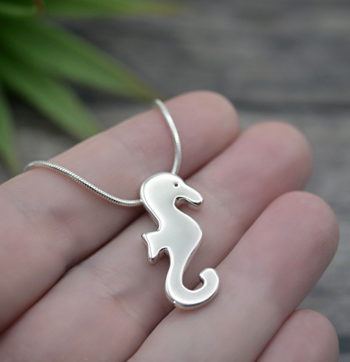 Limited Edition - Seahorse - Handmade Solid Sterling Silver Pendant with Snake Chain