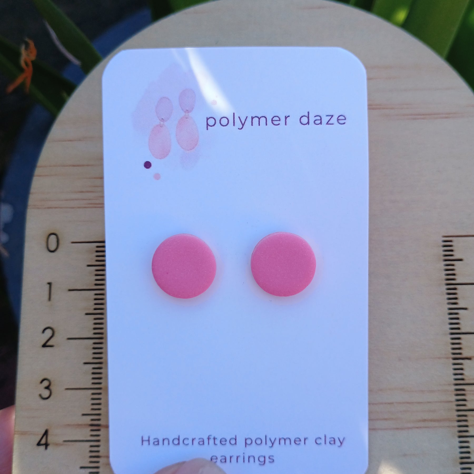 Pretty pink stud earrings