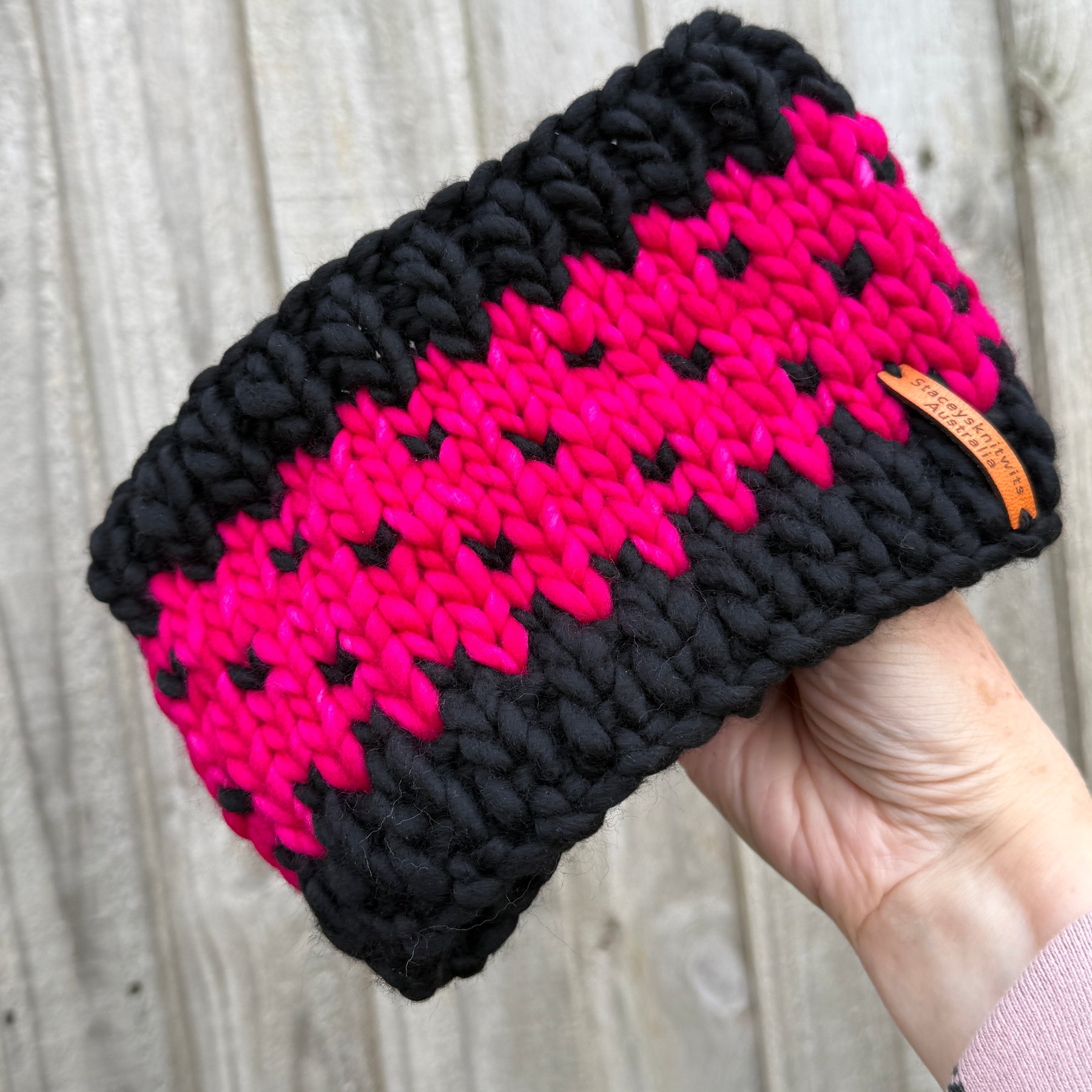 Hand Knitted Headband, Merino Winter Stretchy Headband