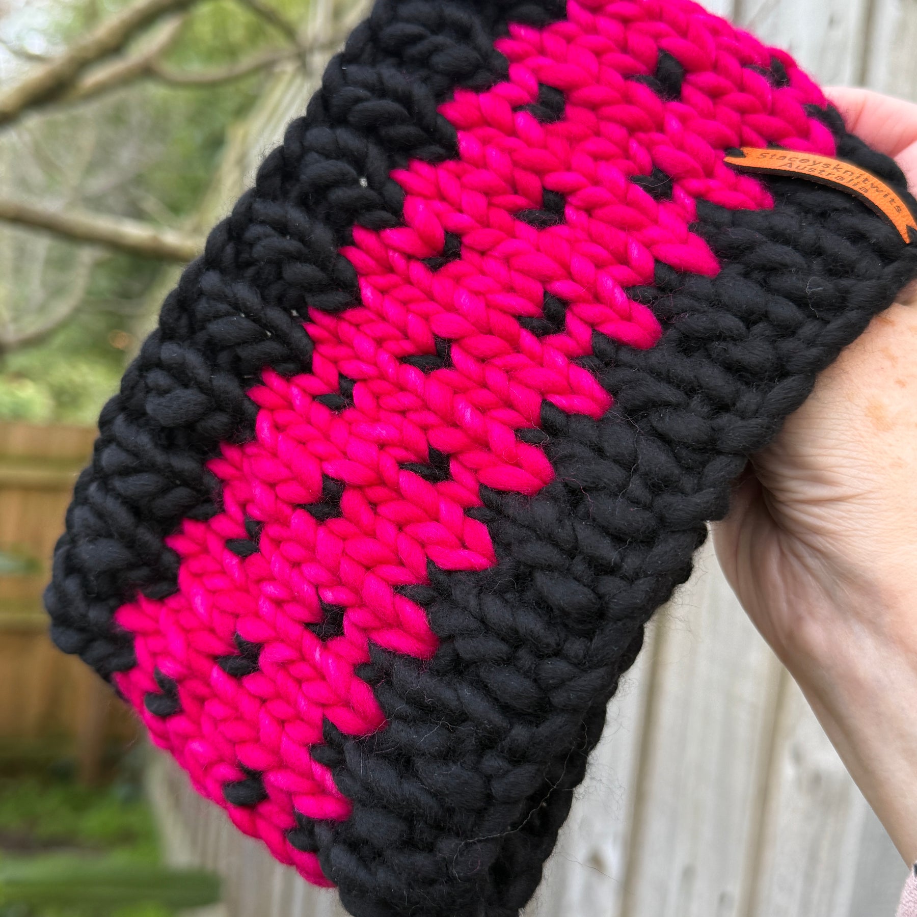 Hand Knitted Headband, Merino Winter Stretchy Headband