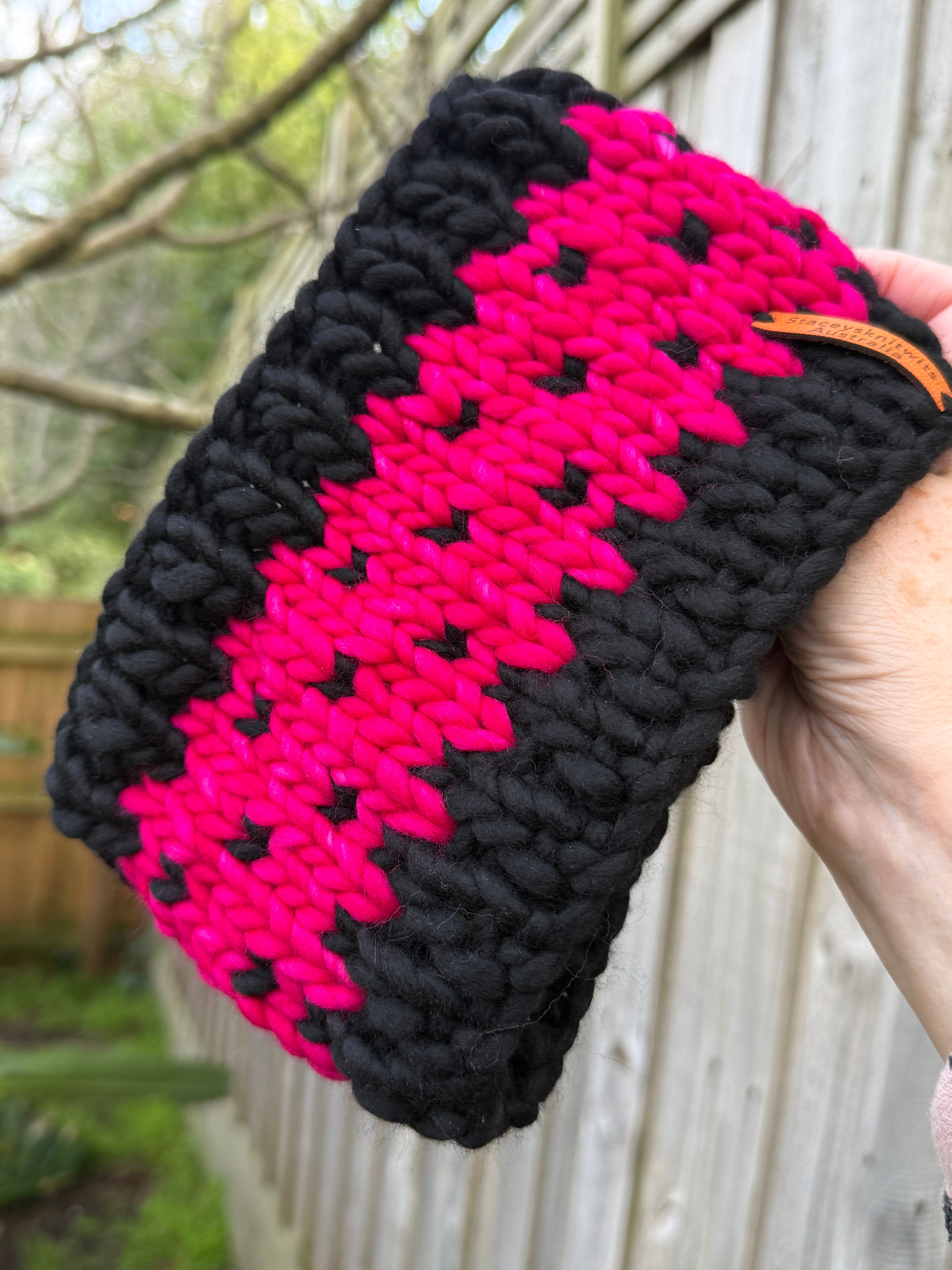 Hand Knitted Headband, Merino Winter Stretchy Headband