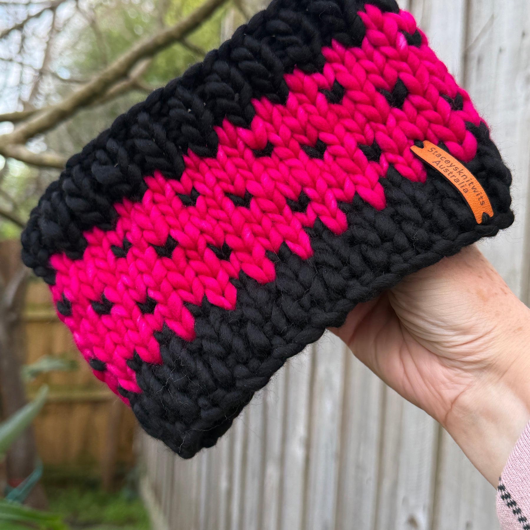 Hand Knitted Headband, Merino Winter Stretchy Headband