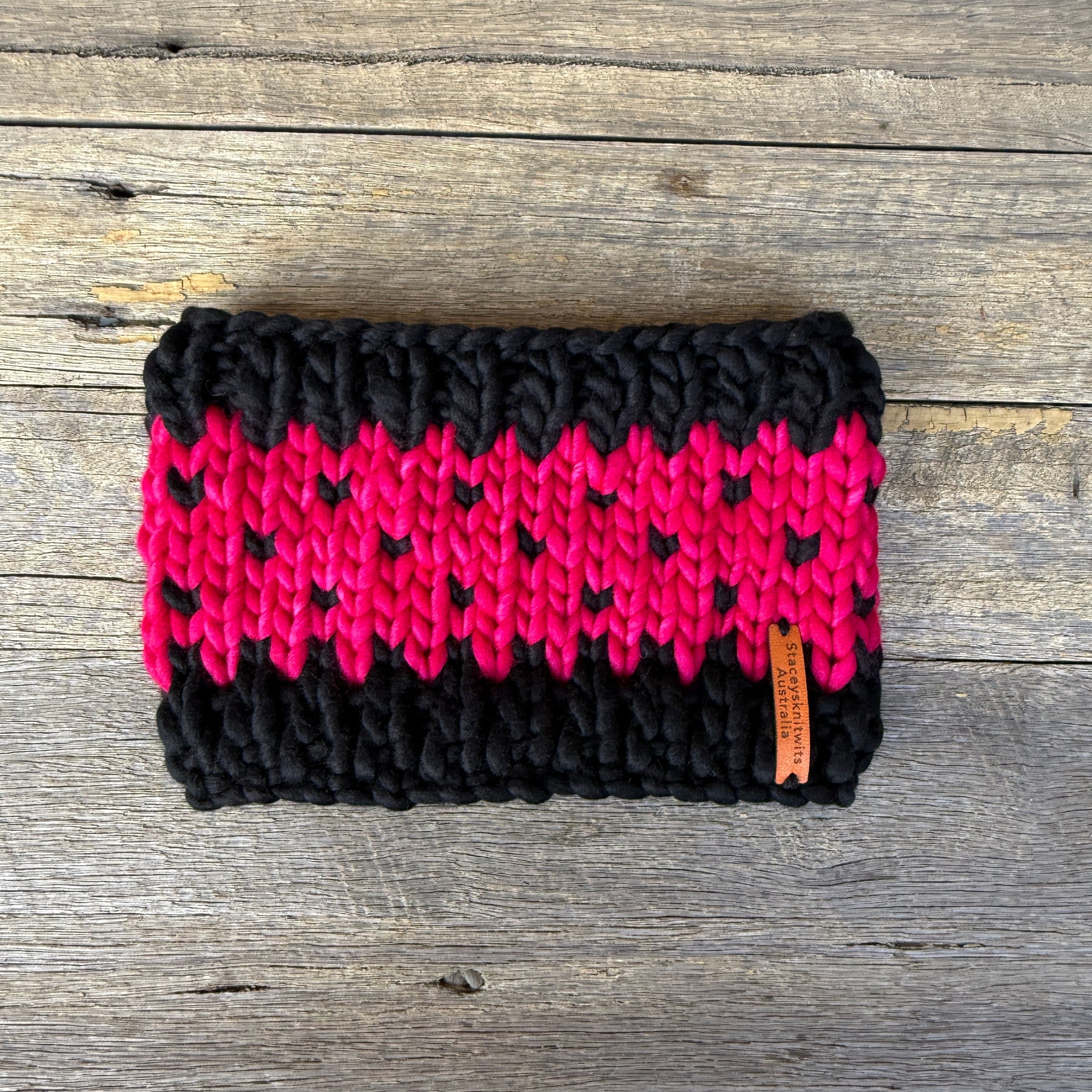 Hand Knitted Headband, Merino Winter Stretchy Headband