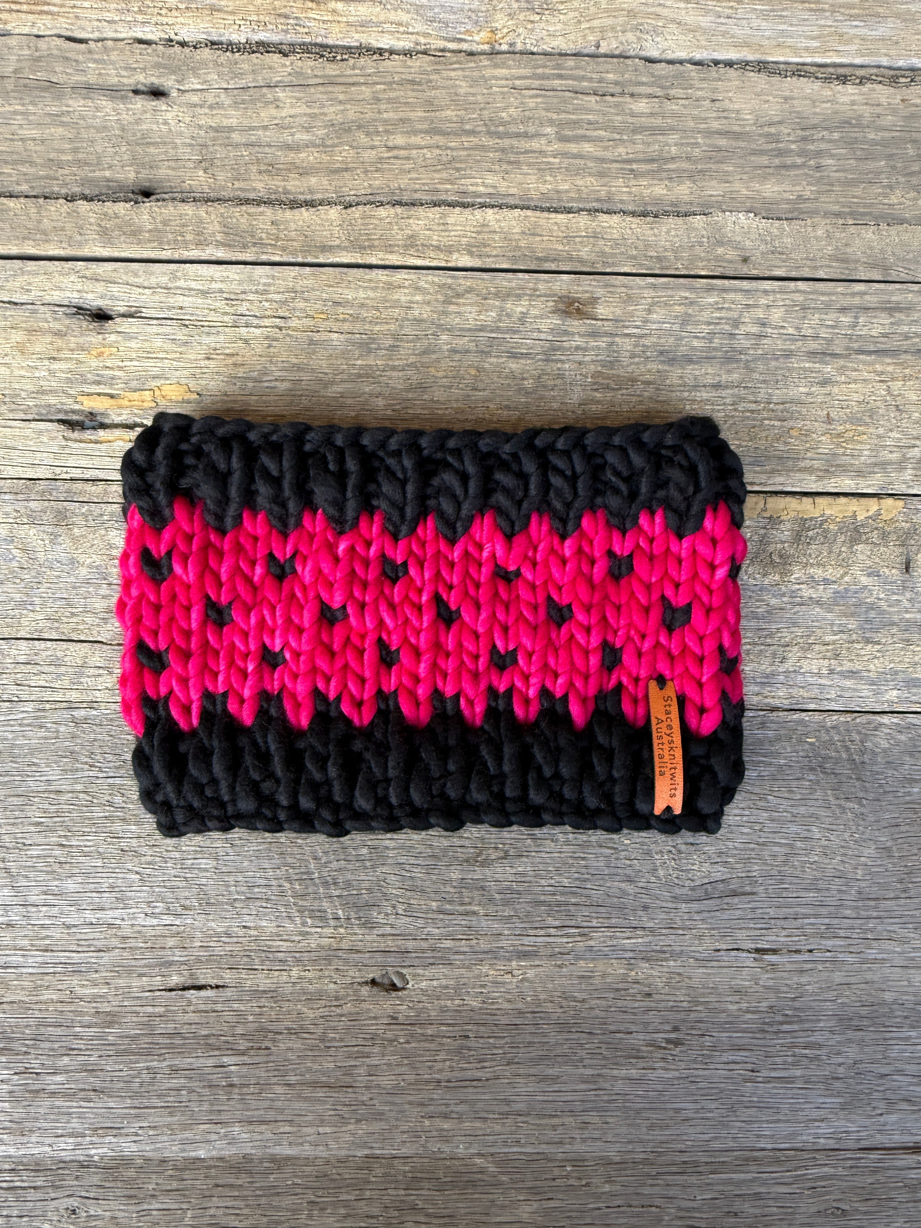 Hand Knitted Headband, Merino Winter Stretchy Headband