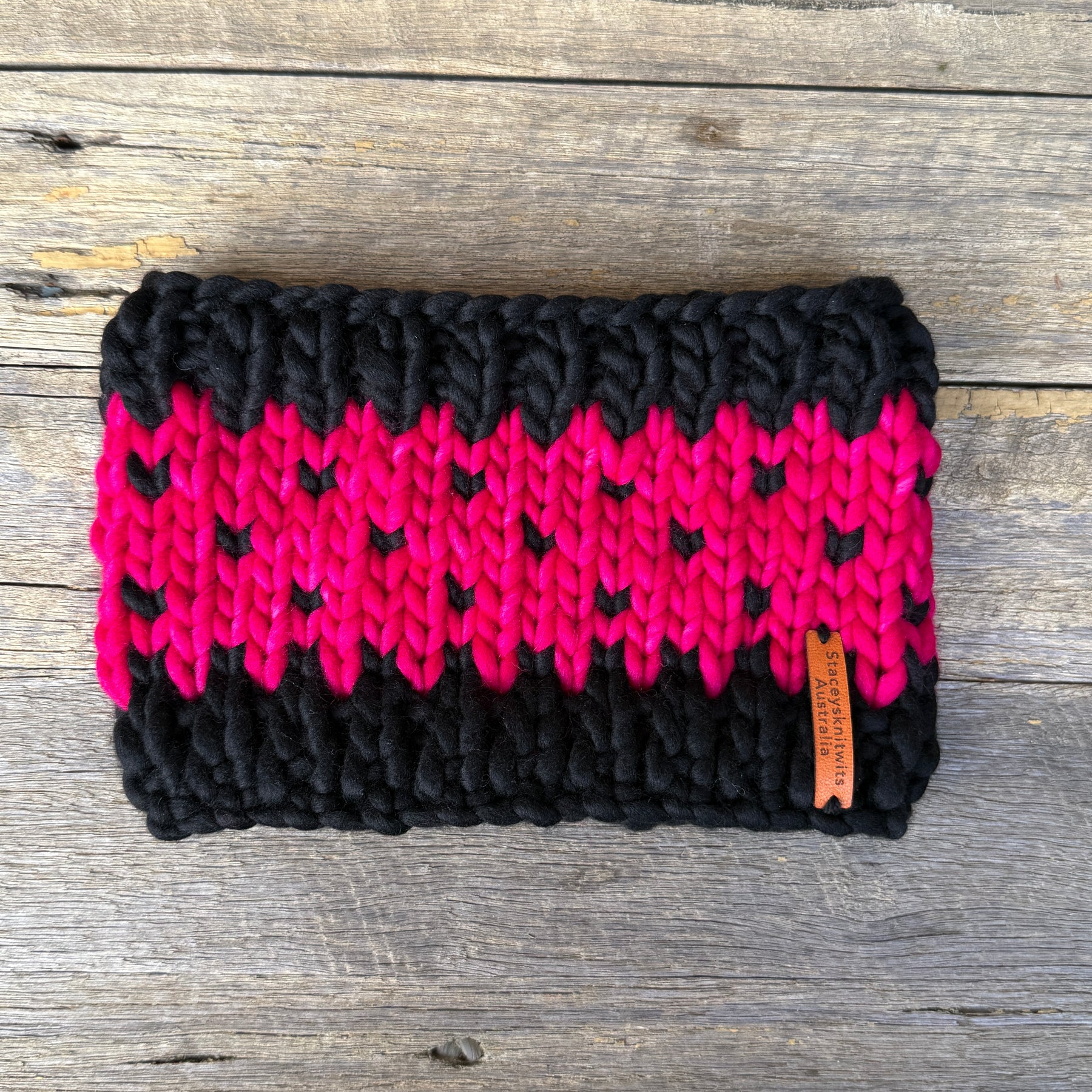 Hand Knitted Headband, Merino Winter Stretchy Headband