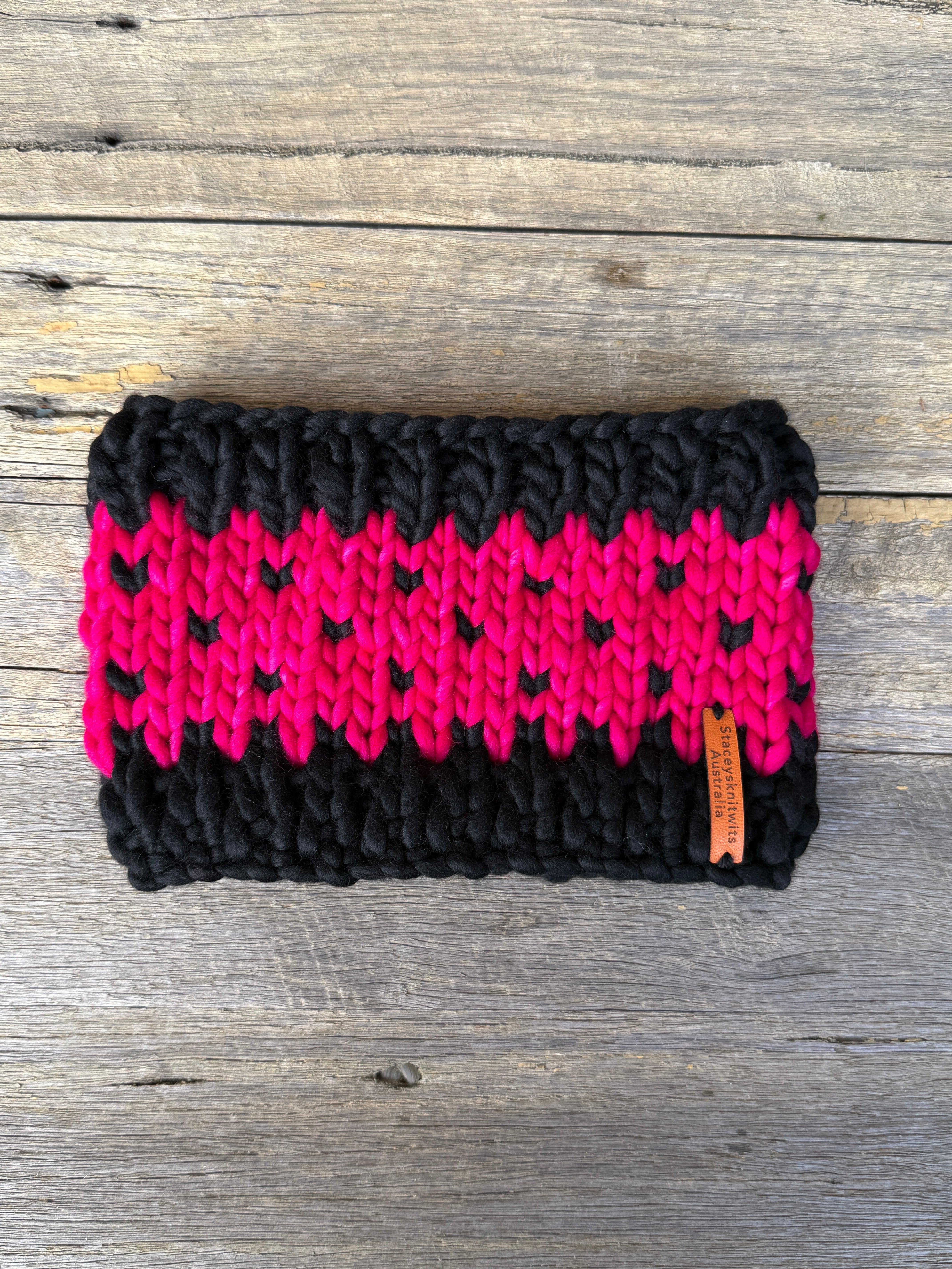 Hand Knitted Headband, Merino Winter Stretchy Headband