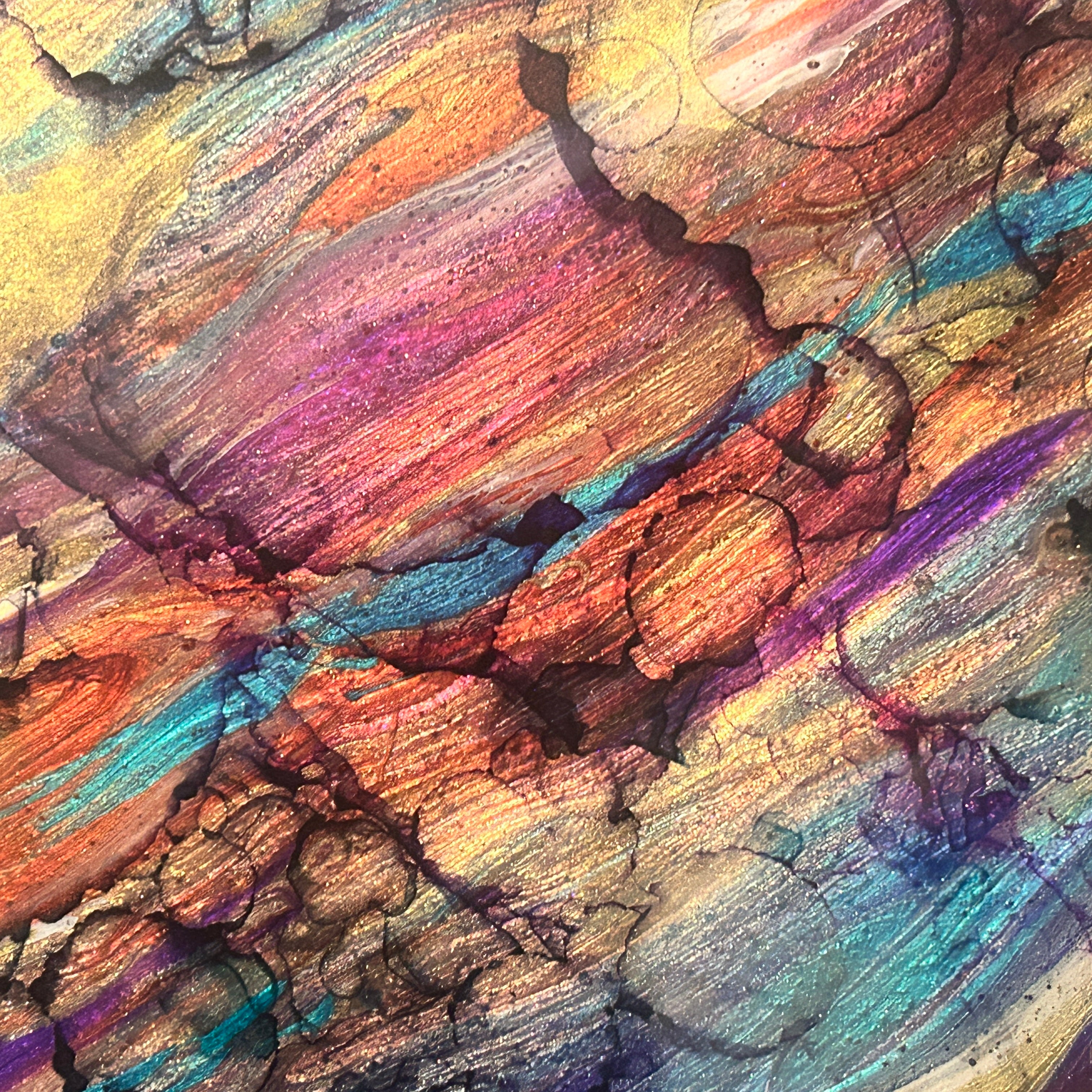 Wall Art | Timber | Alcohol Ink/ Abstract