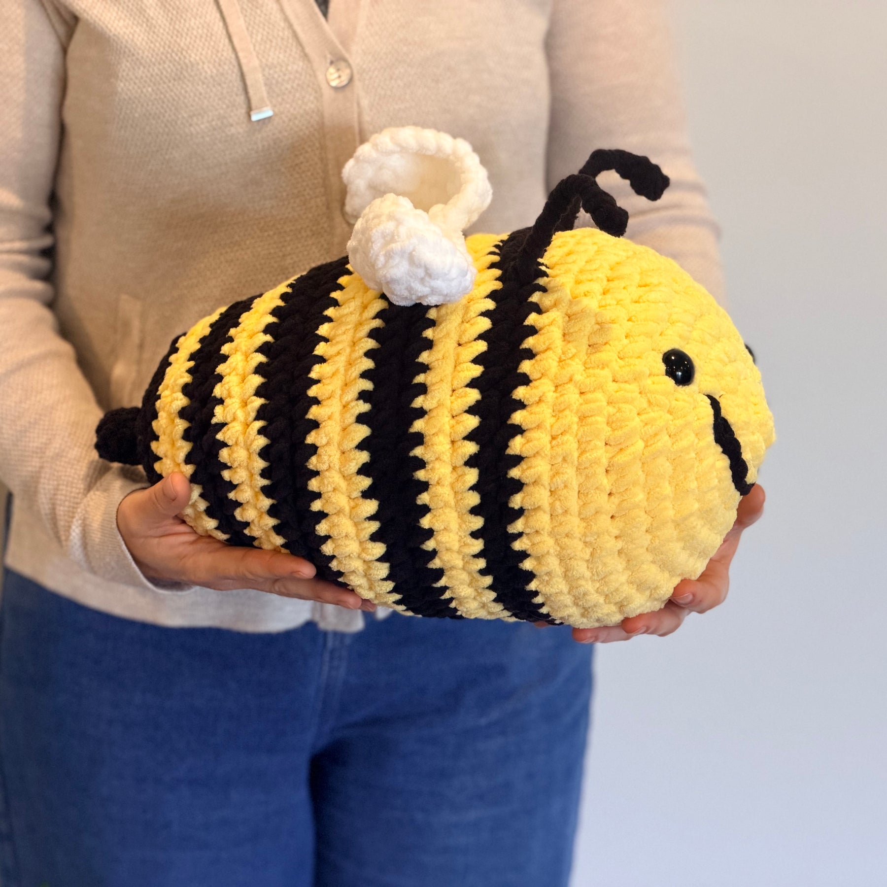 Bumble Bee Crochet Toy / House Decor (Medium size)