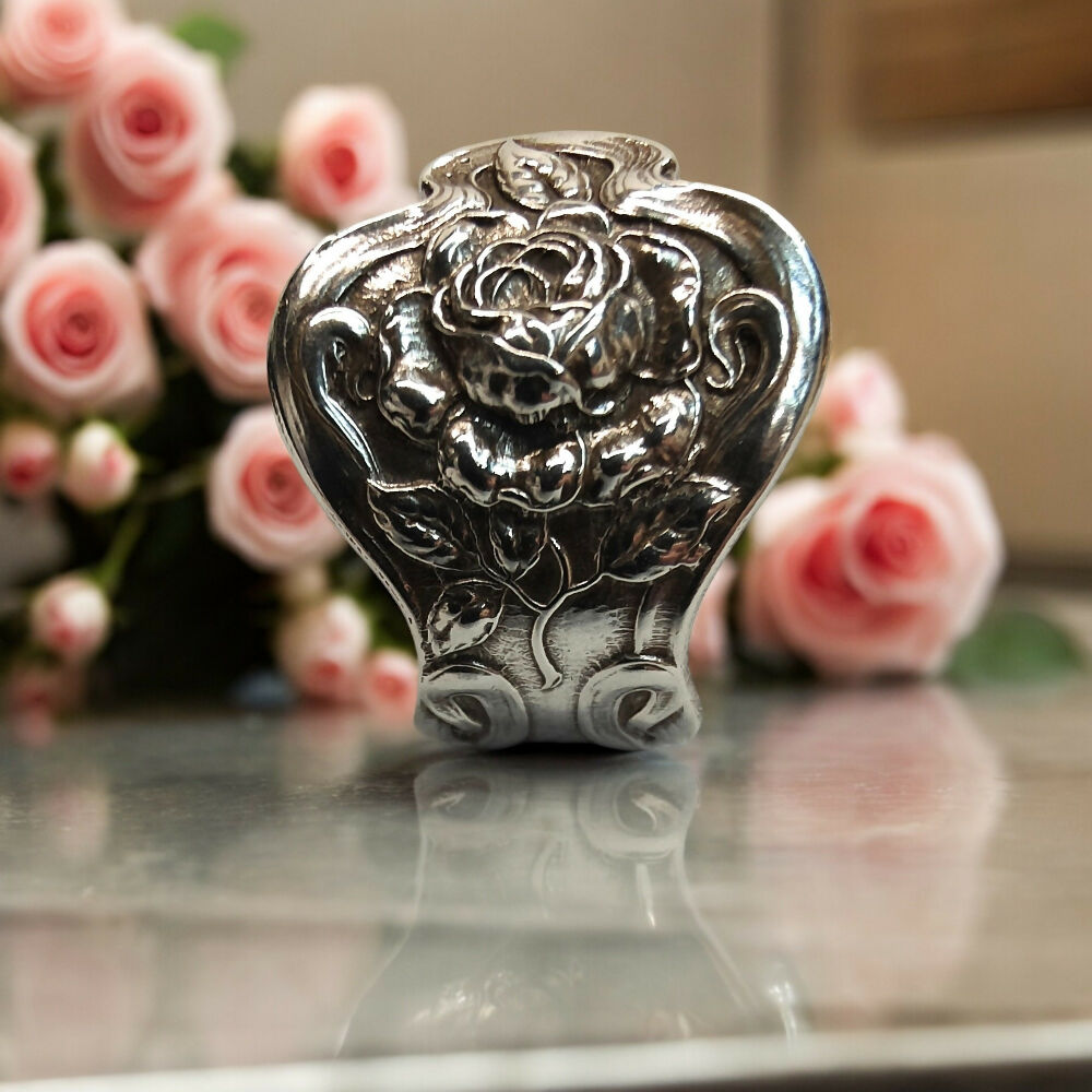 Antique Tea Rose Spoon Ring