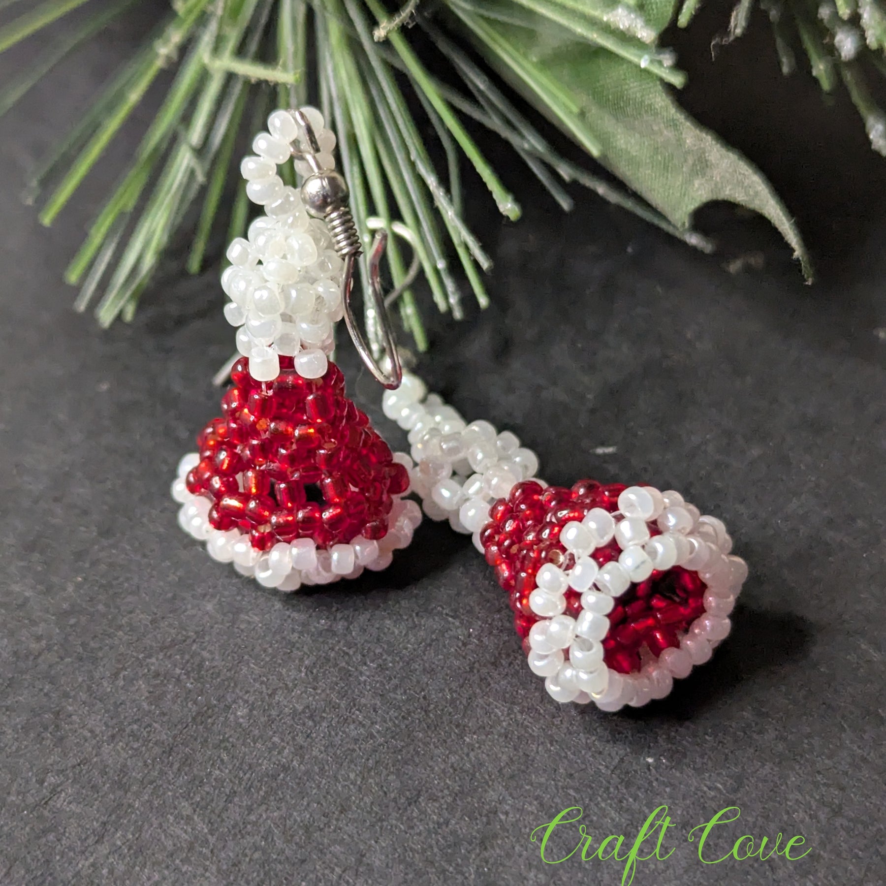 Beaded Christmas Earrings – Handmade Festive Jewellery – Choose Your Design – Holiday Gift Idea