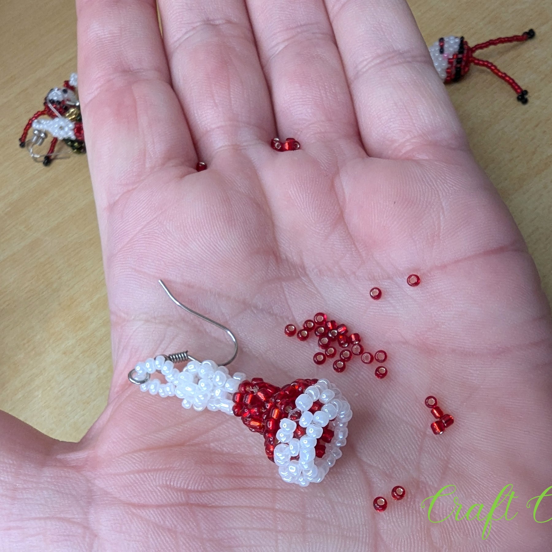 Beaded Christmas Earrings – Handmade Festive Jewellery – Choose Your Design – Holiday Gift Idea