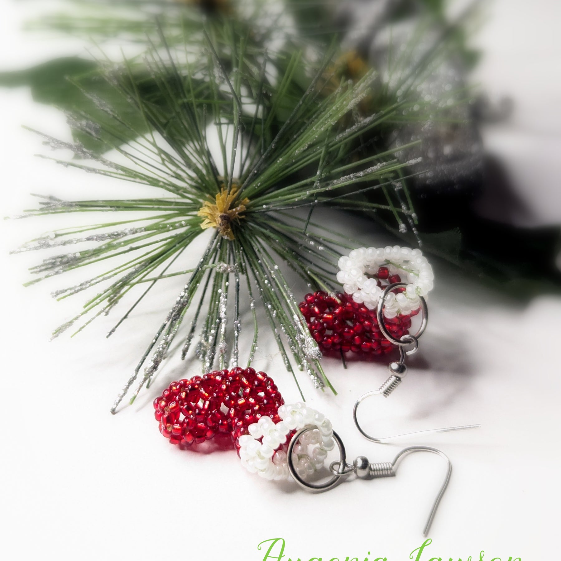 Beaded Christmas Earrings – Handmade Festive Jewellery – Choose Your Design – Holiday Gift Idea
