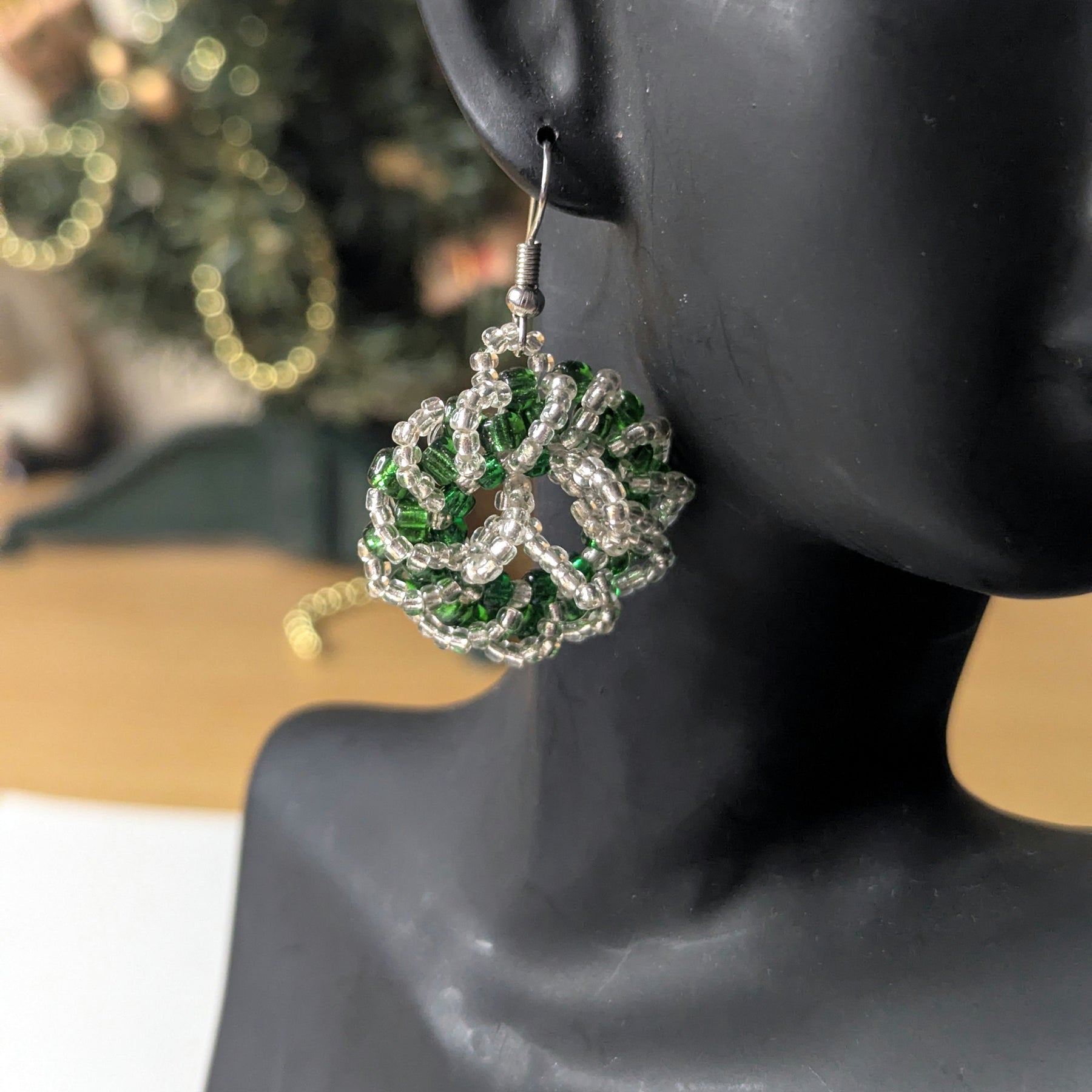 Beaded Christmas Earrings – Handmade Festive Jewellery – Choose Your Design – Holiday Gift Idea