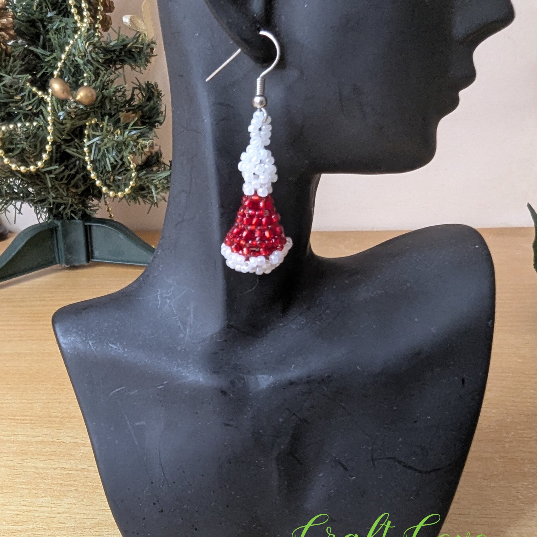 Beaded Christmas Earrings – Handmade Festive Jewellery – Choose Your Design – Holiday Gift Idea