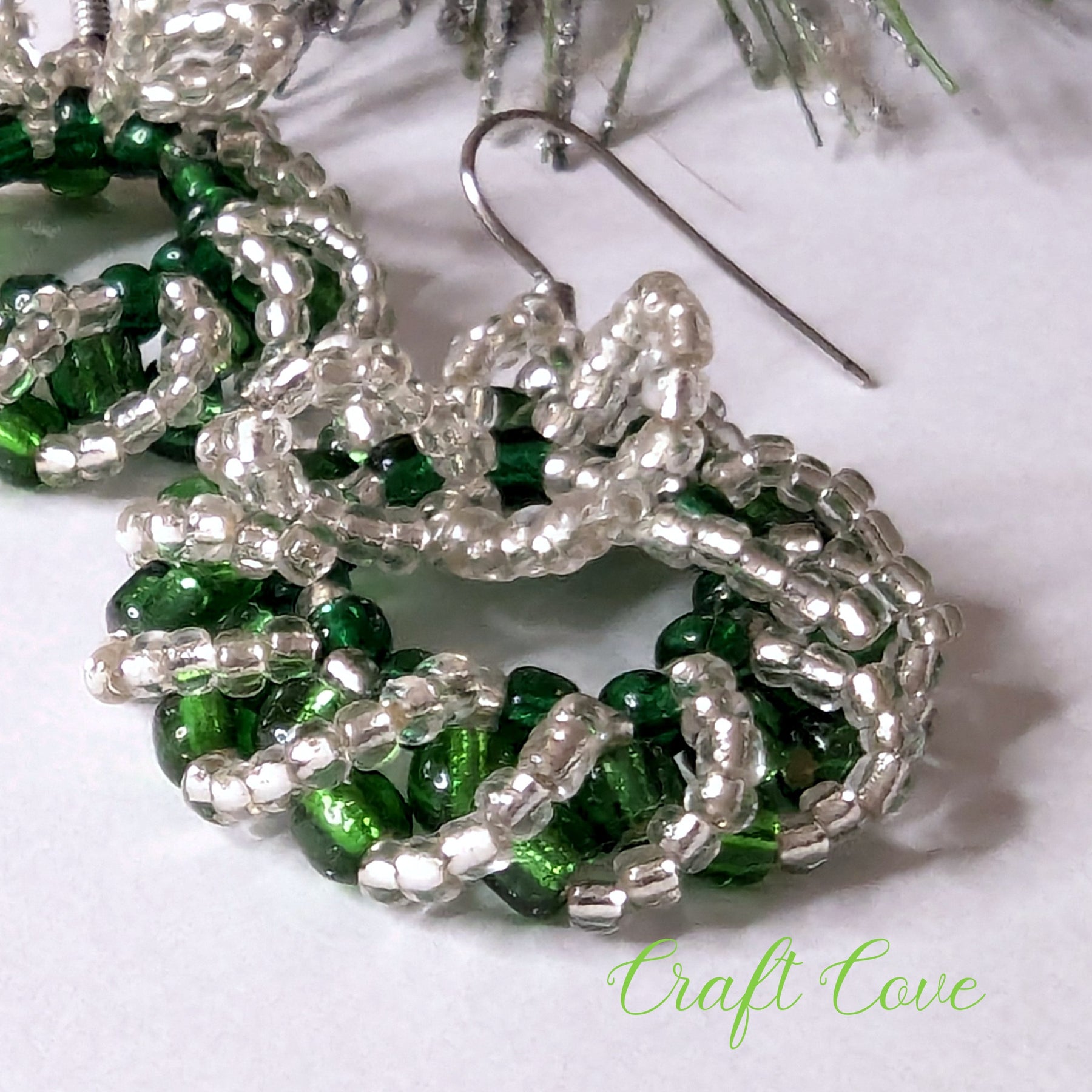 Beaded Christmas Earrings – Handmade Festive Jewellery – Choose Your Design – Holiday Gift Idea